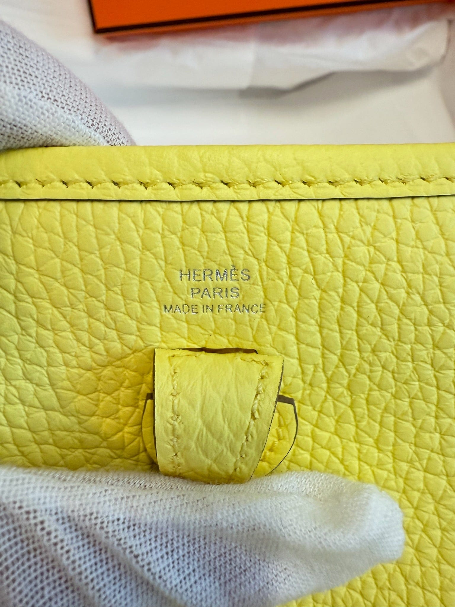Hermes Hermès Mini Evelyne Lime