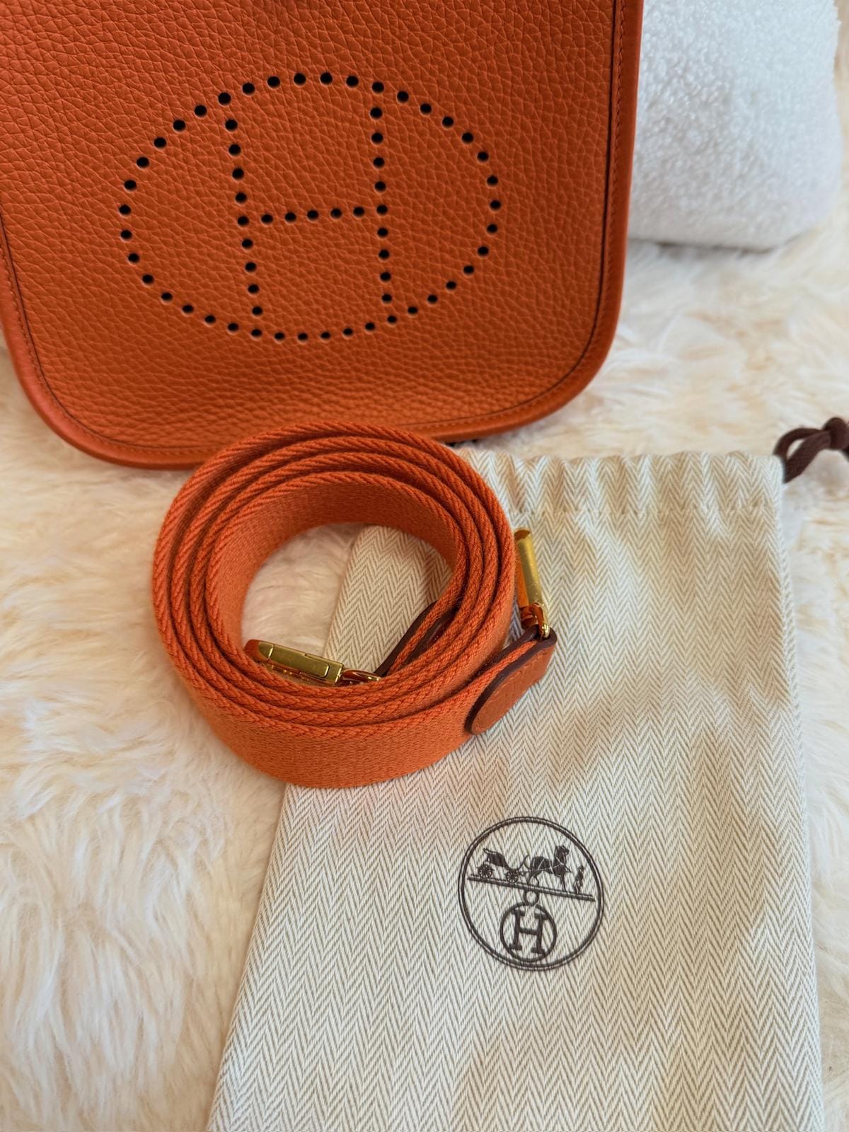 HERMES Hermès Mini Evelyne Orange