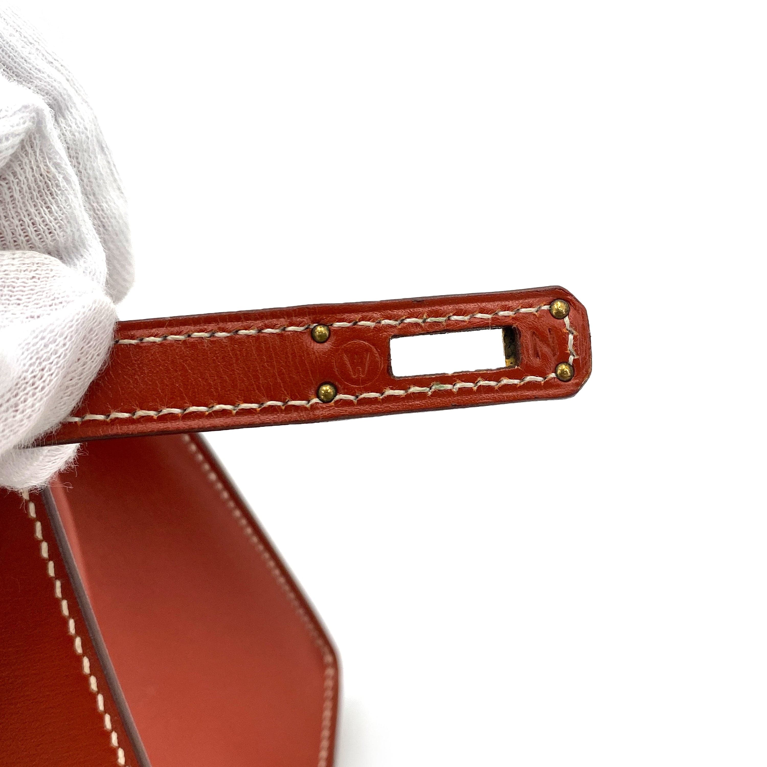 Hermes HERMES MINI KELLY 20 BRICK BOXCALF HAND SHOULDER BAG 〇W 90249068