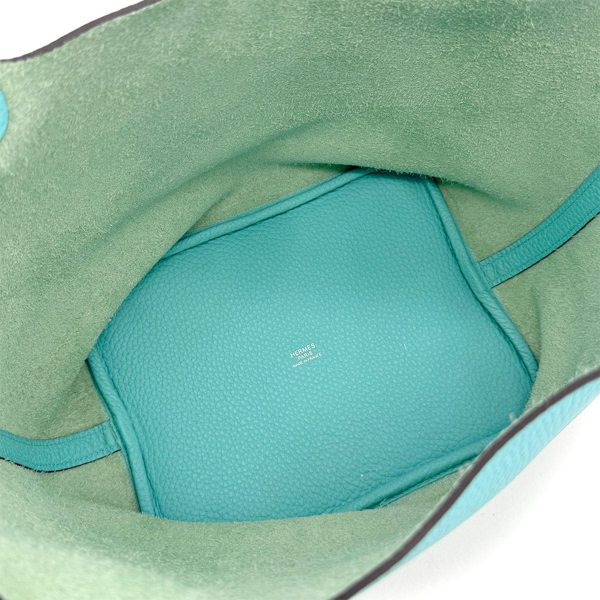 HERMES HERMES PICOTIN LOCK MM BLUE ATOLL TAURILLON CLEMENCE HAND BAG A SHW 90299303