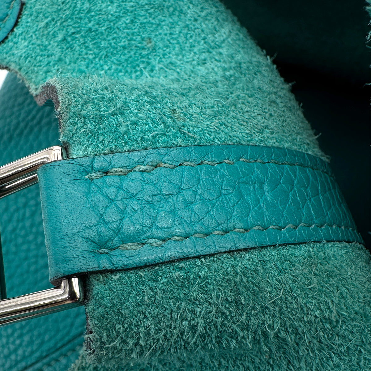 hermes HERMES PICOTIN LOCK PM BLUE PAON TAURILLON CLEMENCE HAND BAG X SHW 90295829