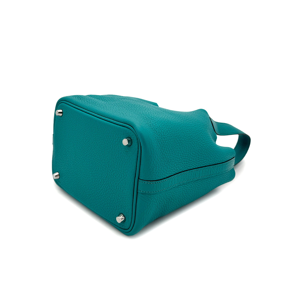 hermes HERMES PICOTIN LOCK PM BLUE PAON TAURILLON CLEMENCE HAND BAG X SHW 90295829