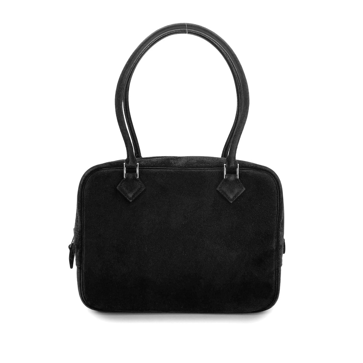 HERMES HERMES PLUME 20 BLACK DEBRIS HAND BAG □H 90299748