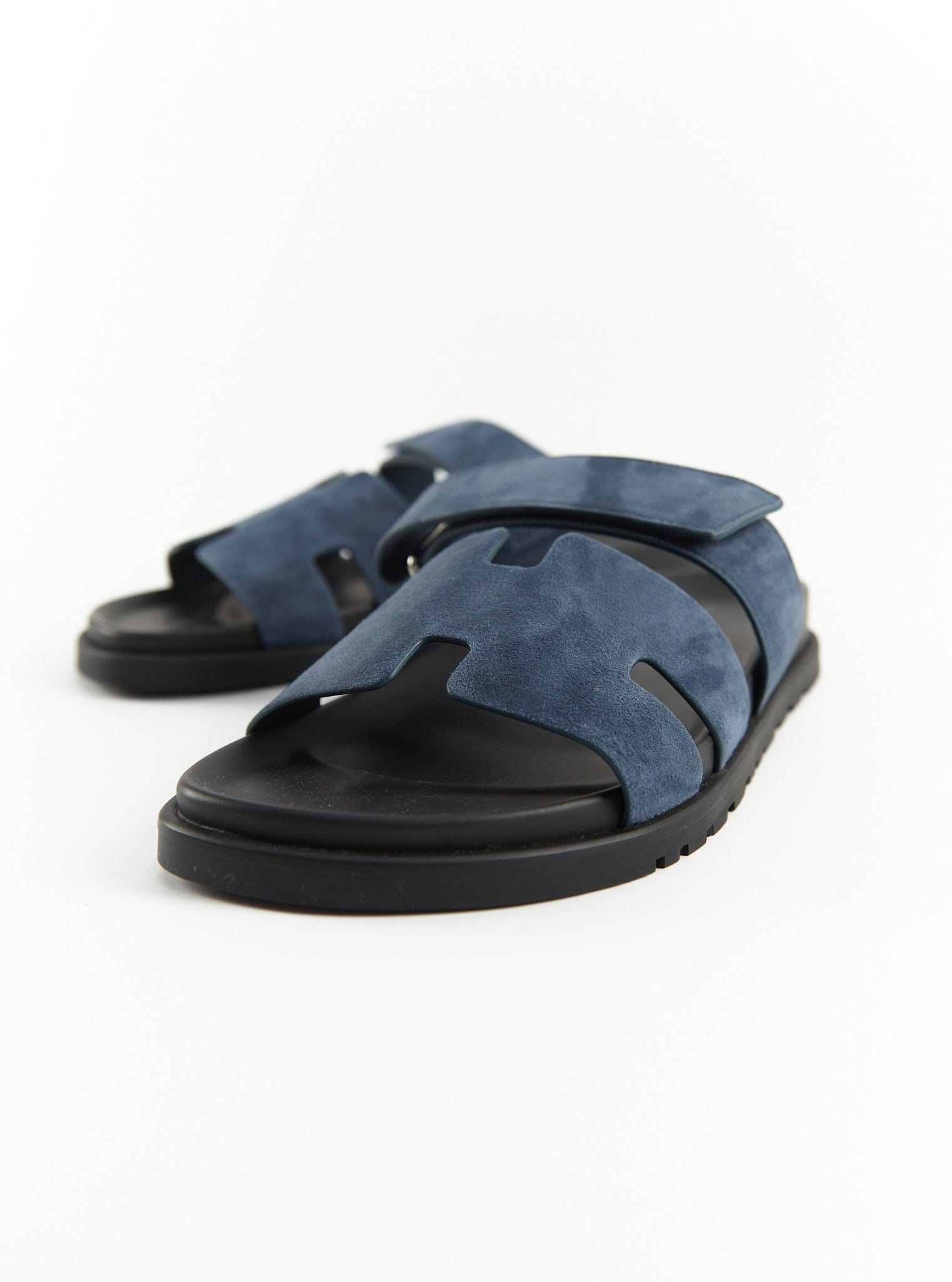 Hermès HERMÈS CHYPRE SANDAL Blue Celeste Suede - Size 40