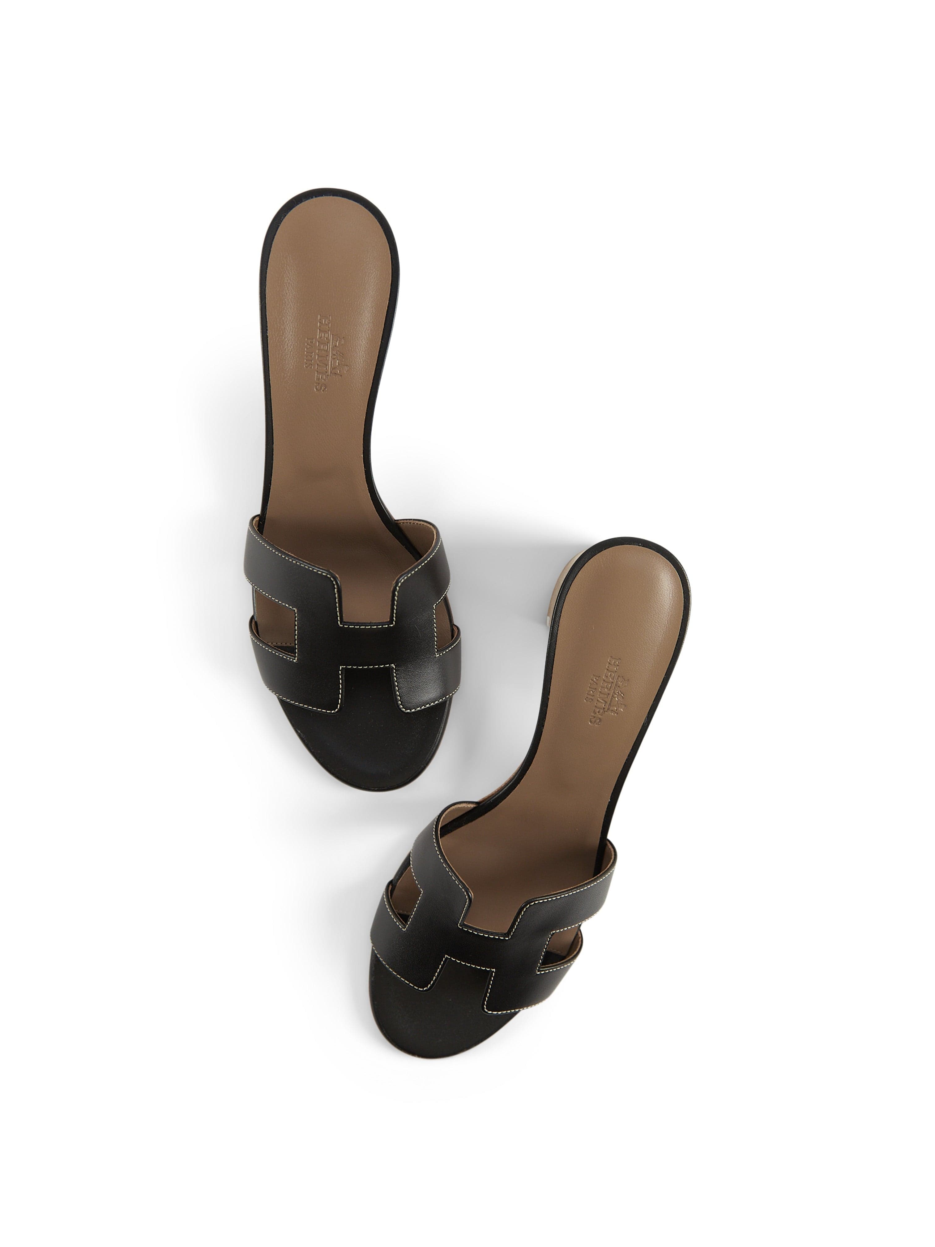 Hermès HERMÈS OASIS SANDAL Black - Size 38.5