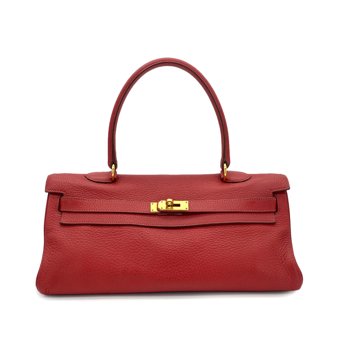 Hermès HERMES SHOULDER KELLY 42 ROUGE GARANCE TAURILLON CLEMENCE HAND SHOULDER BAG □M GHW 90279722