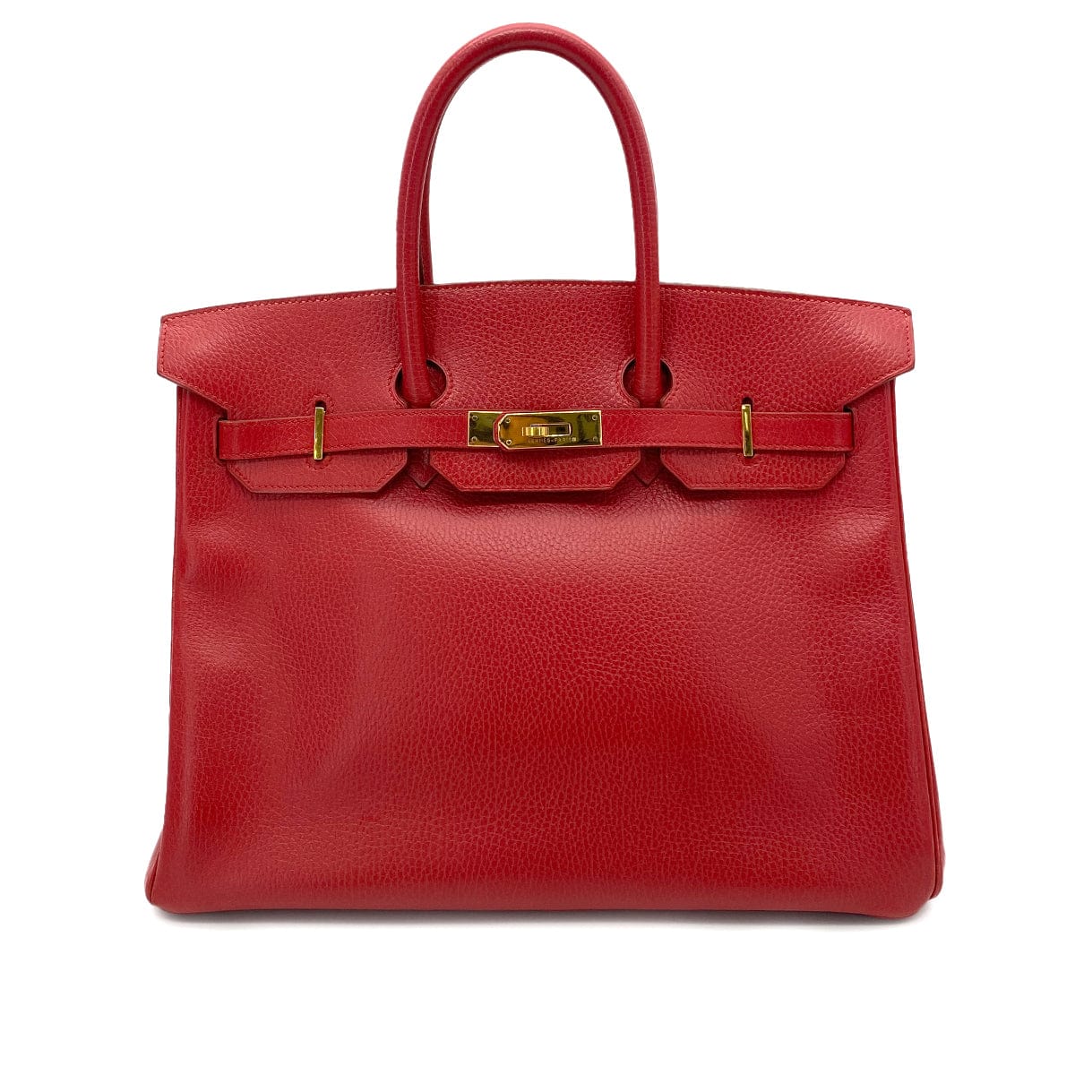 Hermès HERMES VINTAGE BIRKIN 35 ROUGE VIF ARDENNES GHW #X 90251080