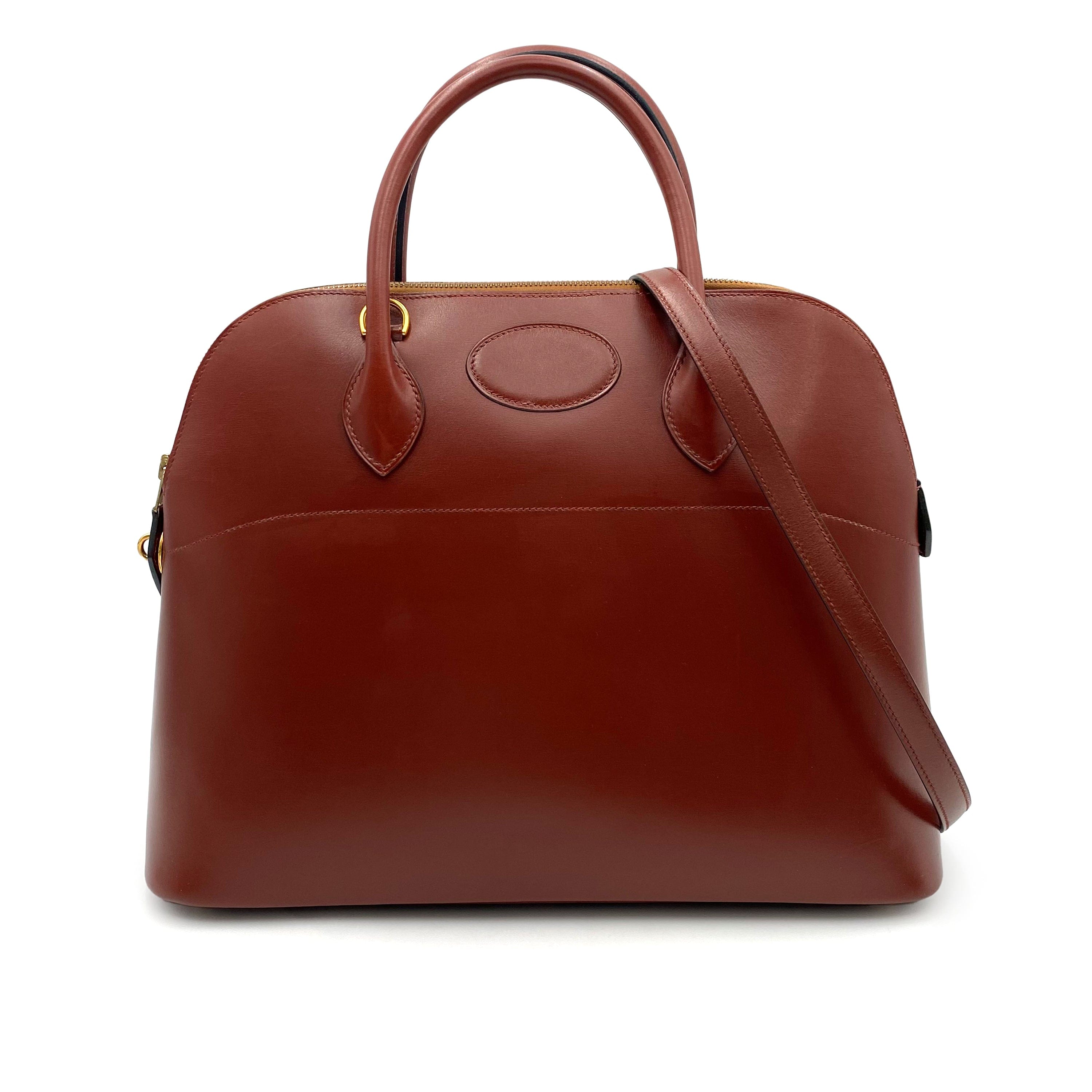 Hermès Hermès Vintage Bolide 35 Rouge H Boxcalf #Y 90237397