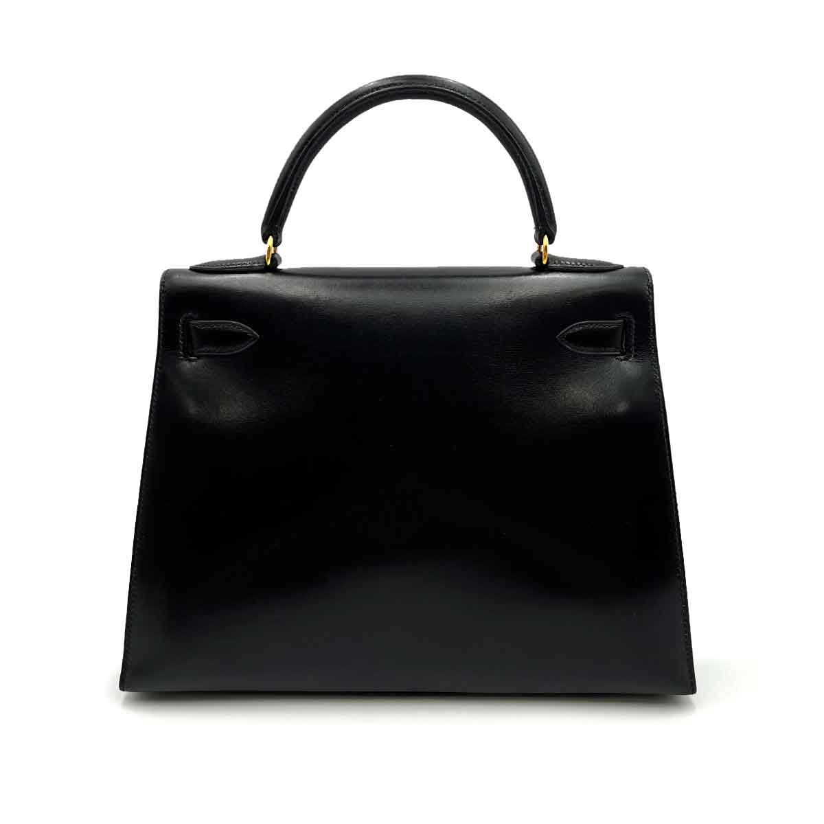 Hermès Hermès Vintage Kelly 28 Sellier Black Boxcalf #U Circle 90234222