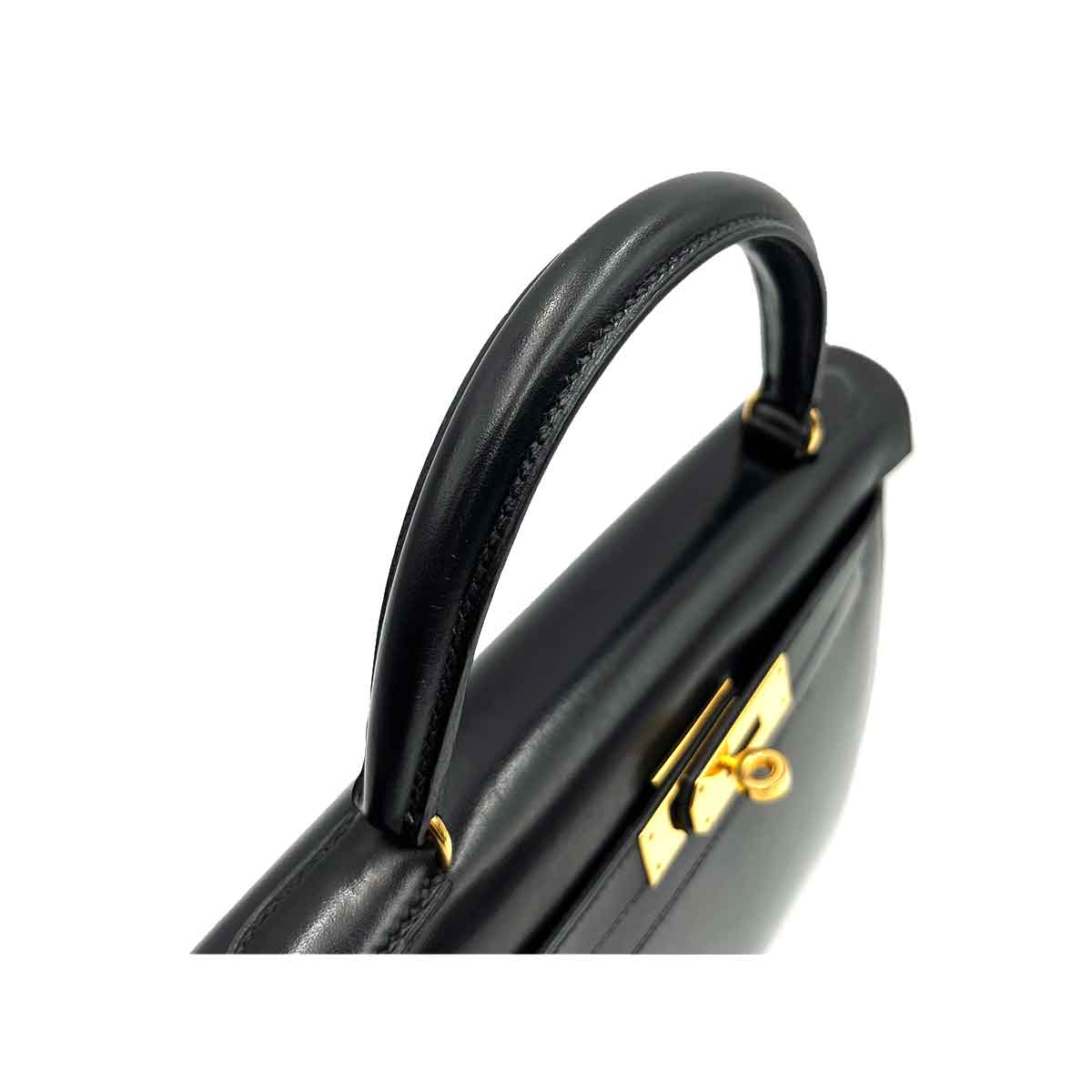 Hermès Hermès Vintage Kelly 28 Sellier Black Boxcalf #U Circle 90234222