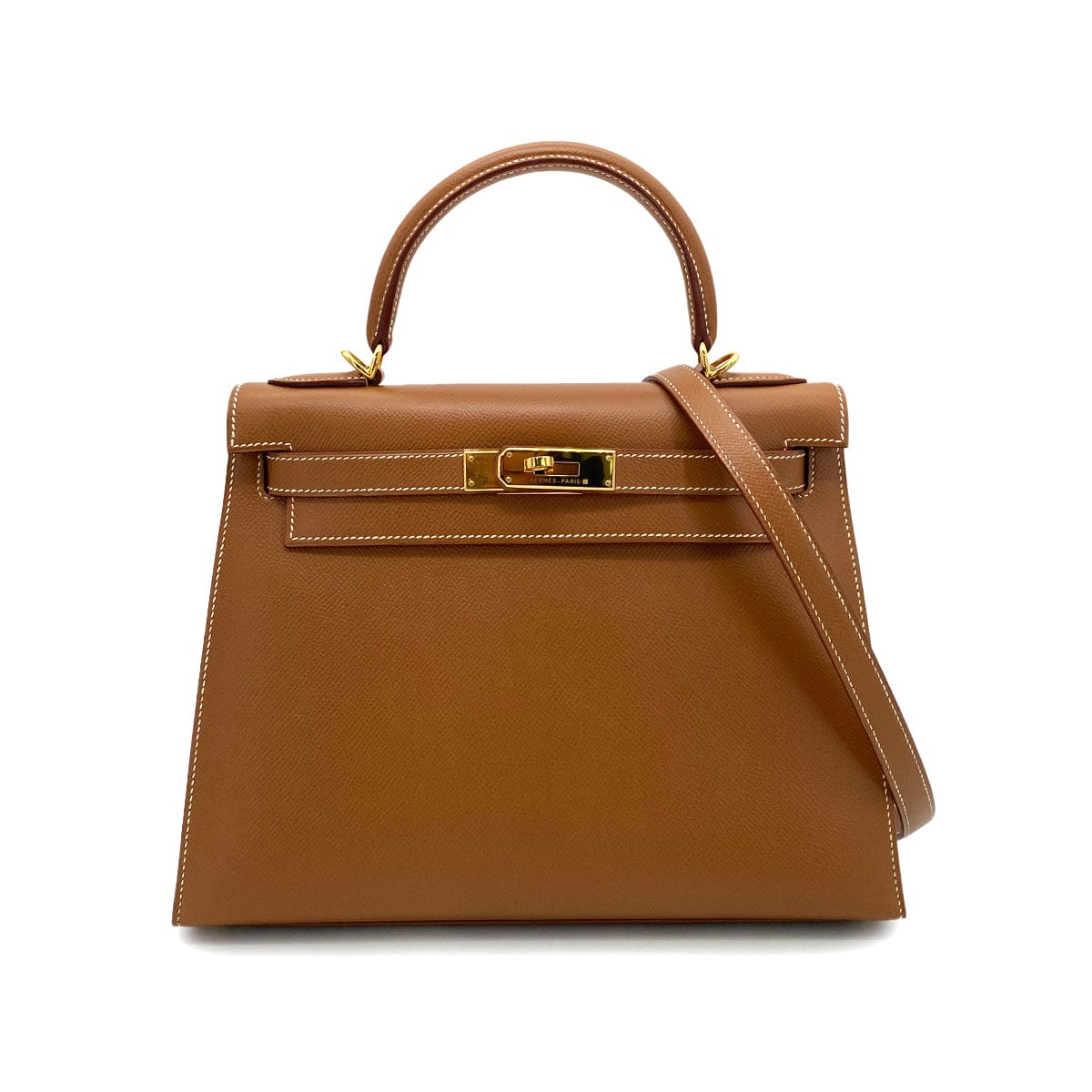 Hermès Hermes Vintage Kelly 28 Sellier Gold Courchevel GHW #D 90252019