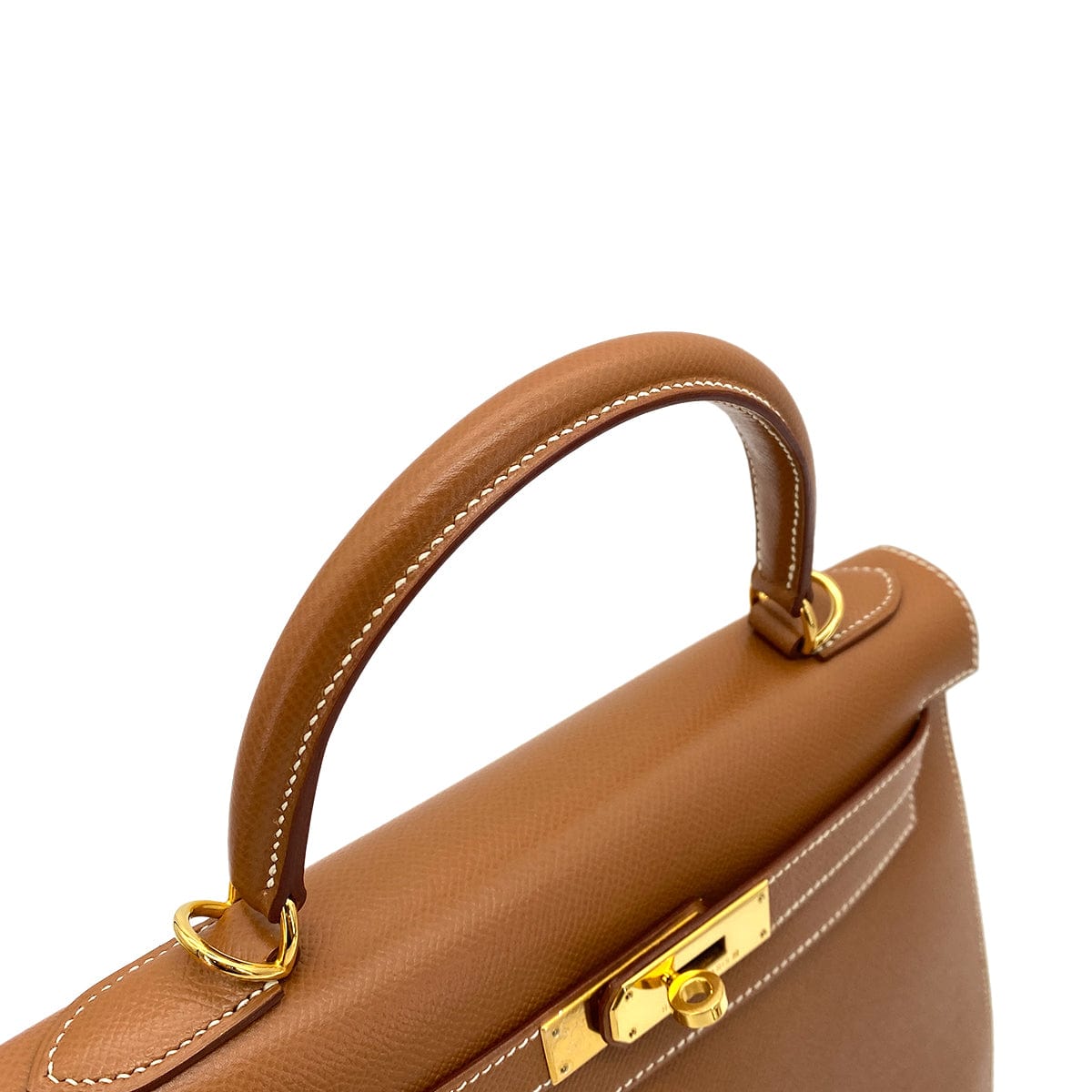 Hermès Hermes Vintage Kelly 28 Sellier Gold Courchevel GHW #D 90252019