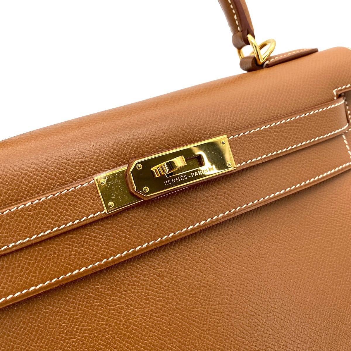 Hermès Hermes Vintage Kelly 28 Sellier Gold Courchevel GHW #D 90252019