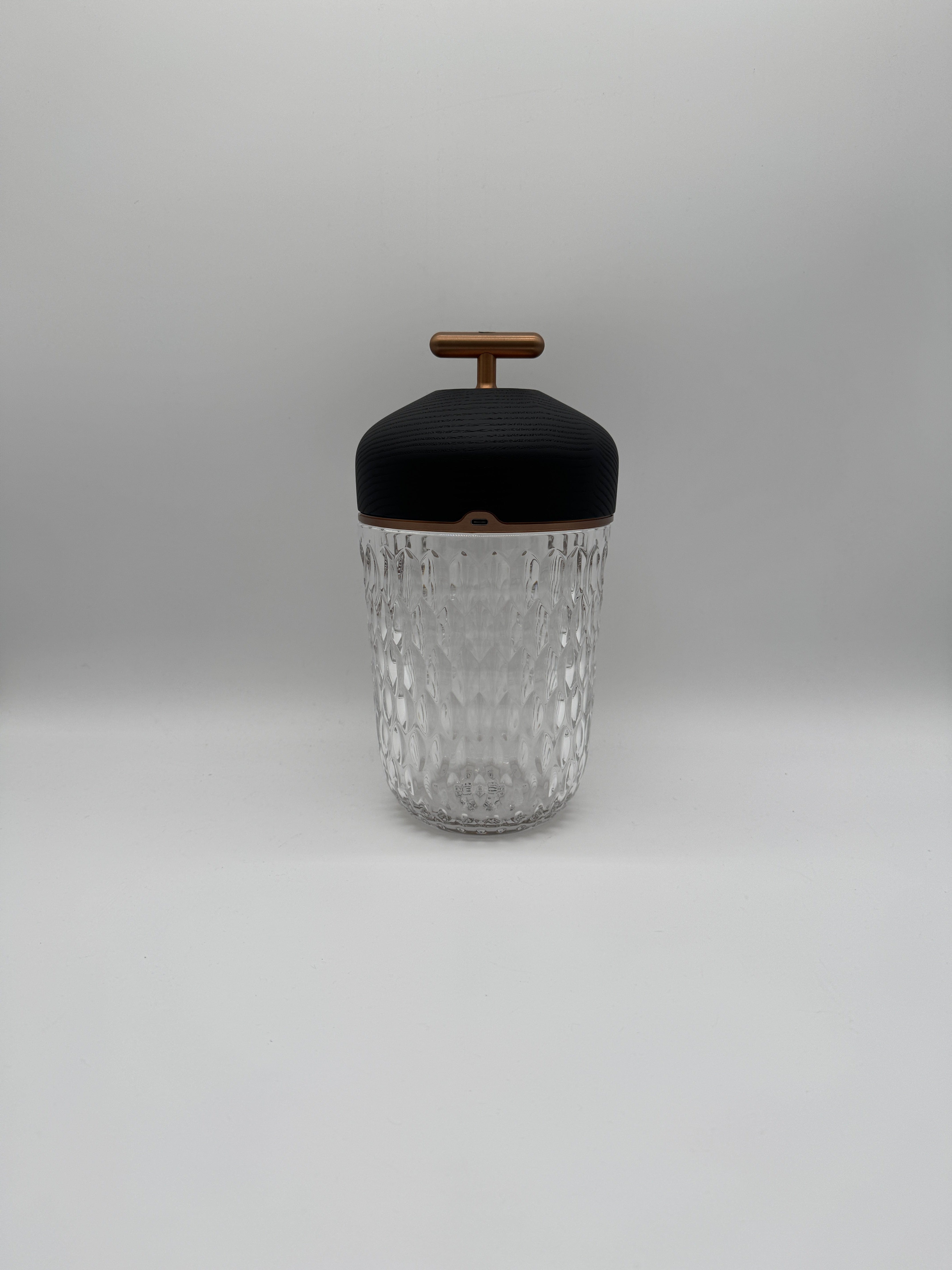 Hermès Saint-Louis Folia Portable Lamp Black Wood Bronze Anodized