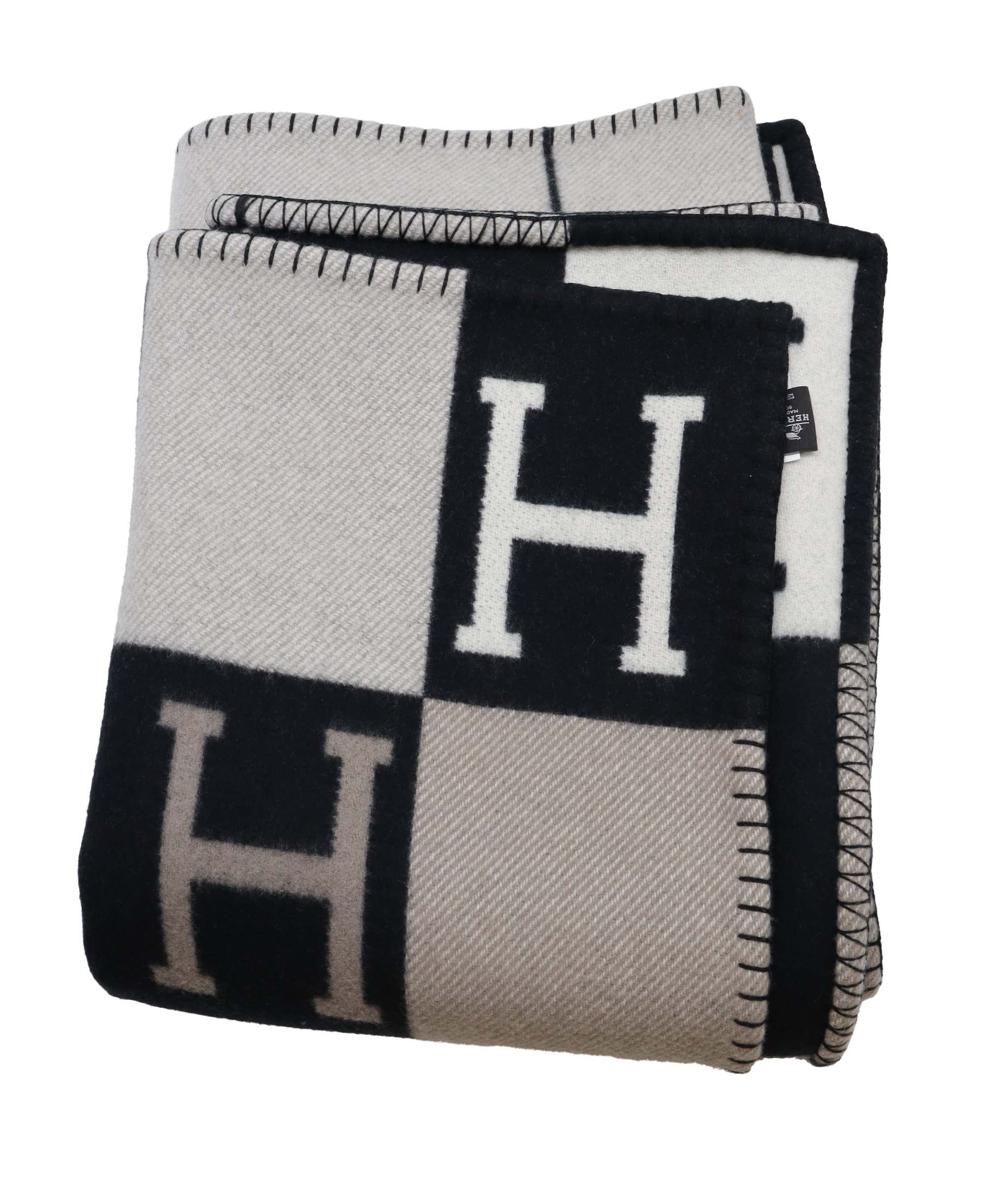 Hermès Hermes Avalon III Blanket Black & Ecru - DXBS1491