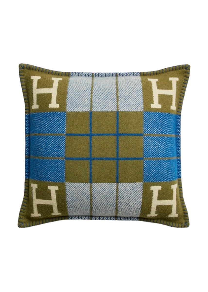 Hermès Hermes Avalon III Pillow Small - Marine / Khaki SKC1746