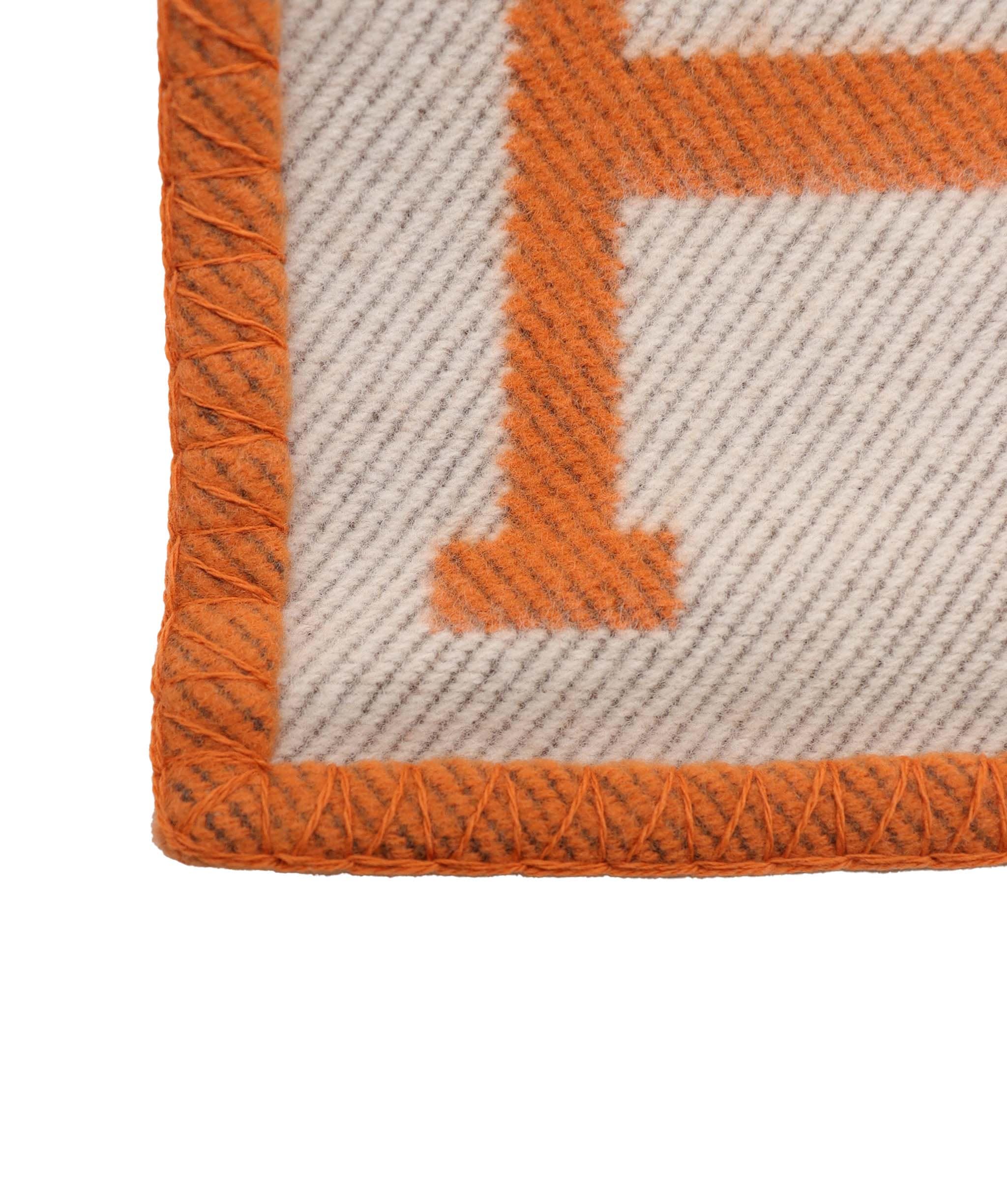 Hermès Hermes Cashmere Avalon Blanket Orange AGC2865