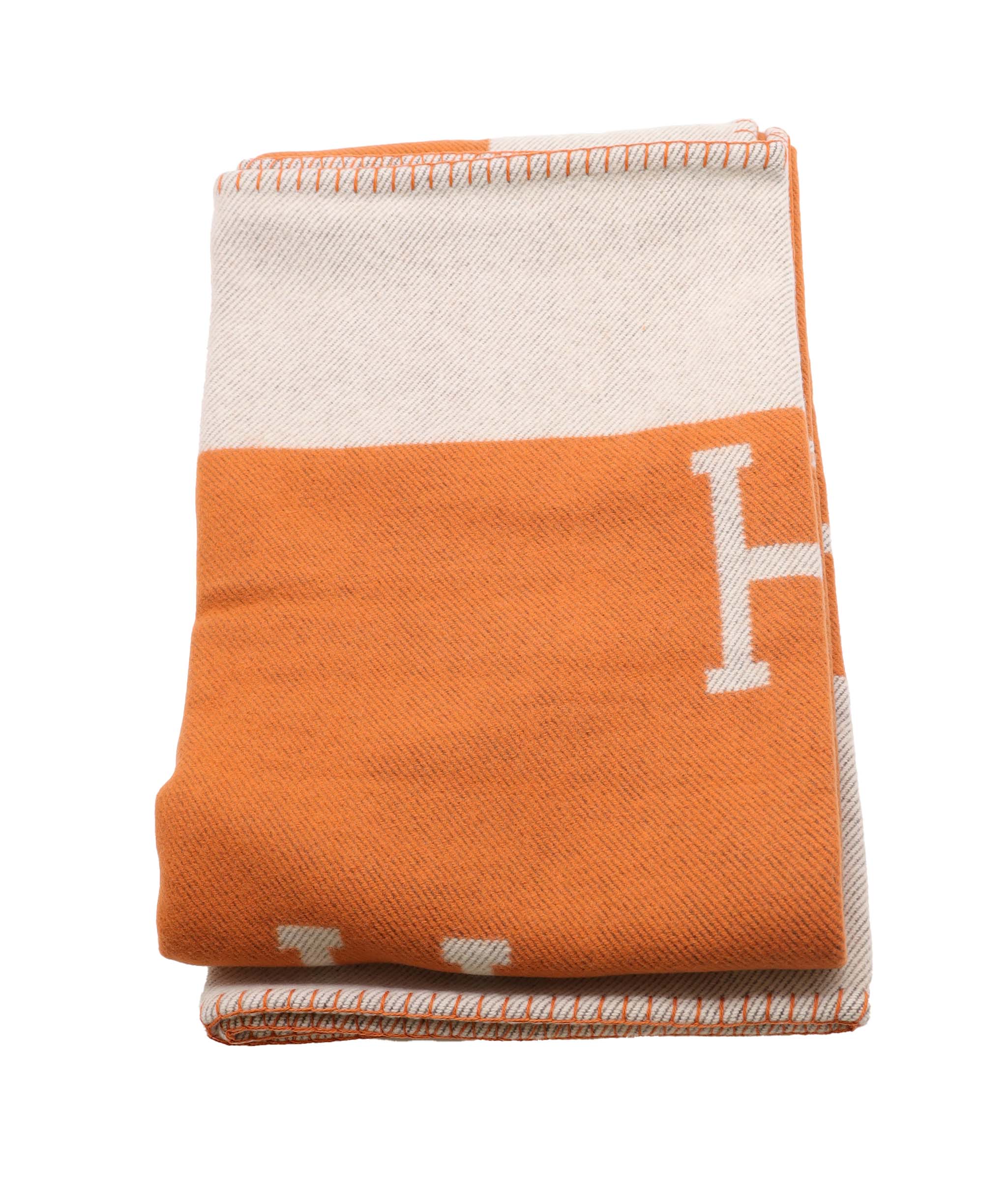 Hermès Hermes Cashmere Avalon Blanket Orange AGC2865