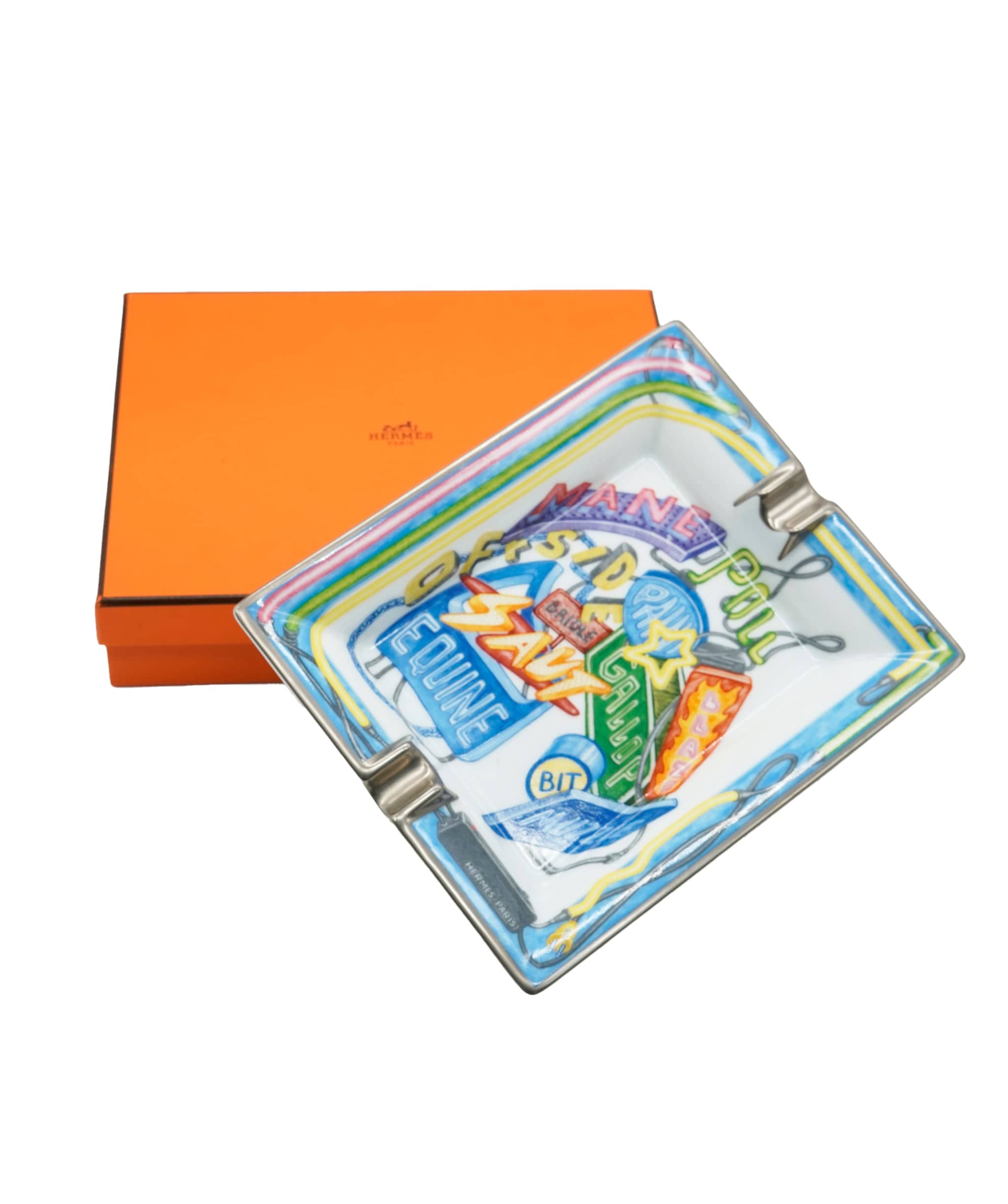 Hermès Hermès Chevaloscope Lapis-Lazuli / Citron Ashtray 01ASH750 DBXM0058