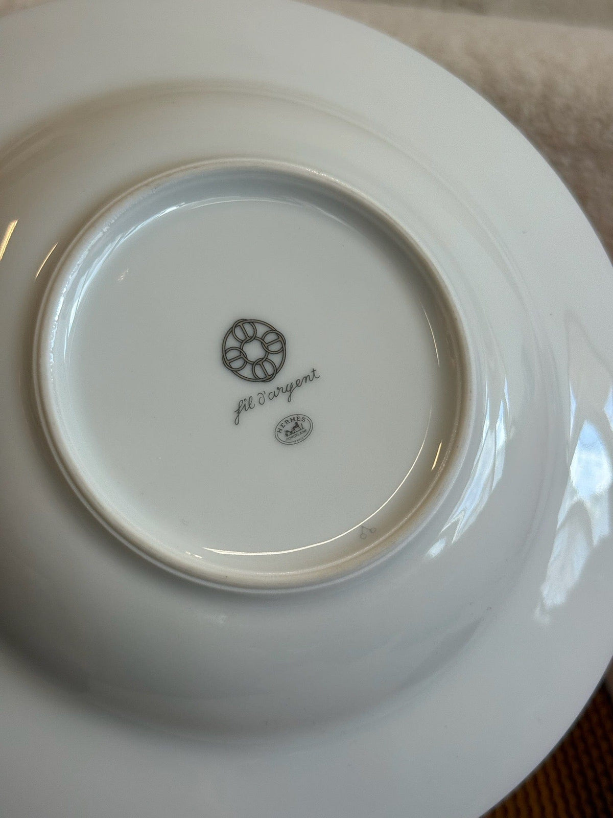 Hermès Hermès H Déco Dessert Plate Grey