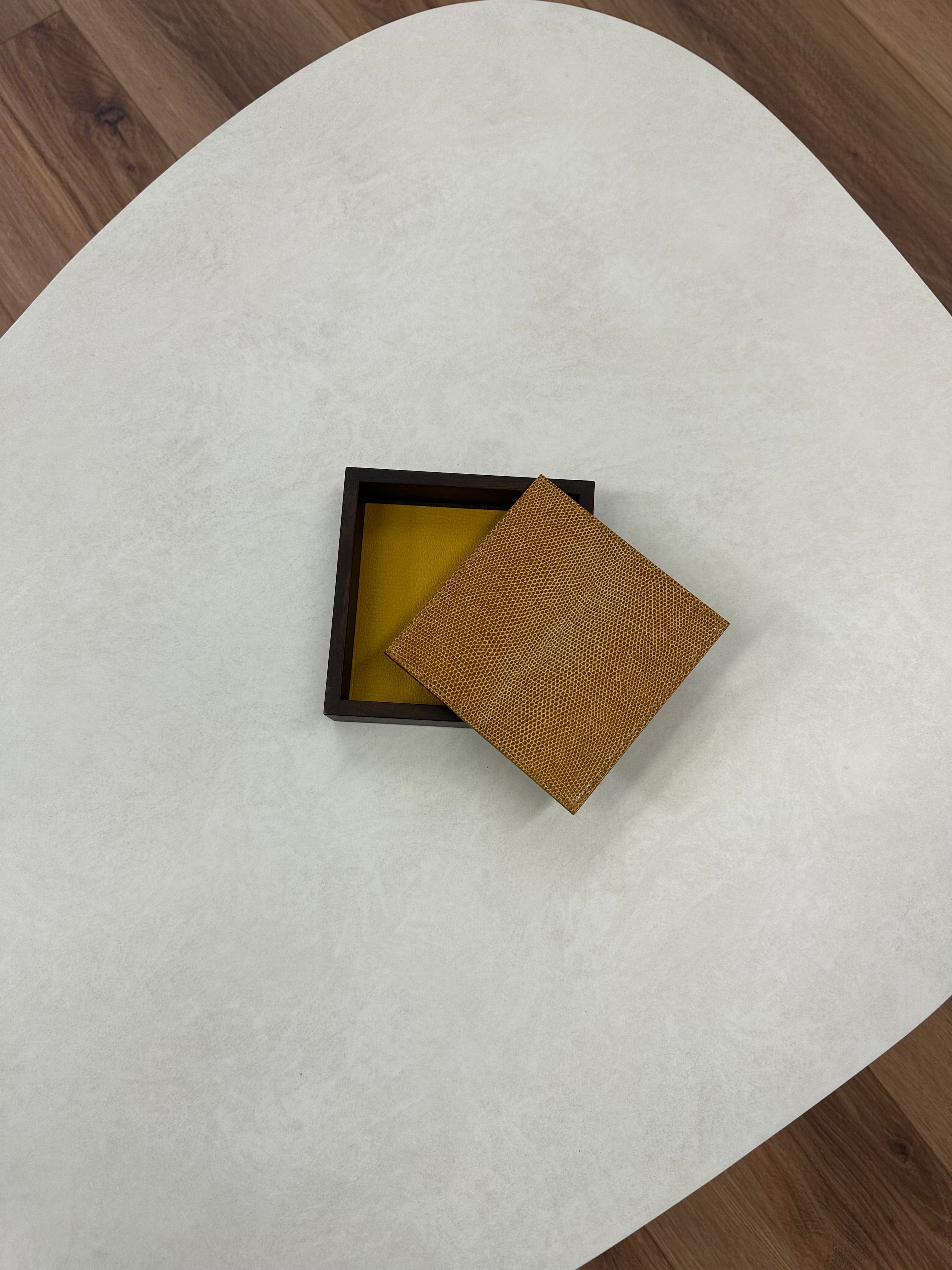 Hermès Hermes lizard wooden box PCA1003