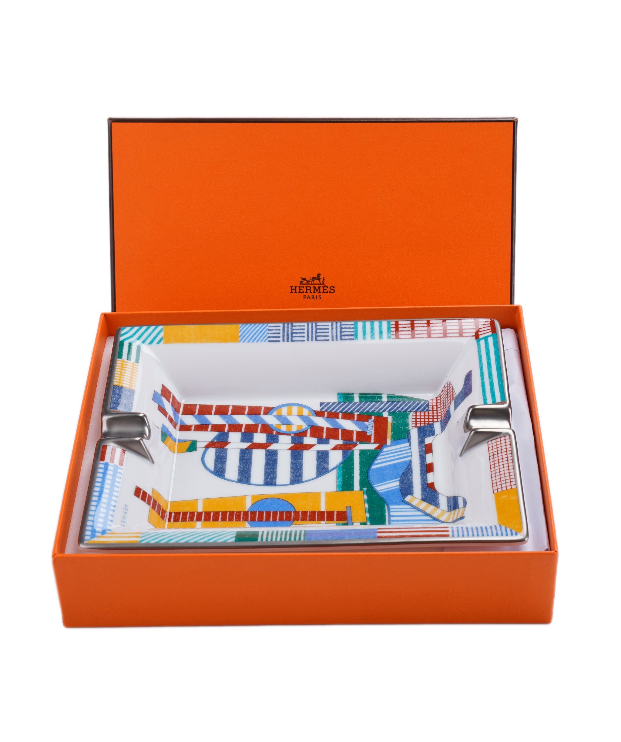 Hermès Hermès Patchwork Saddle Casaque Ashtray 01ASH705 DBXM0055