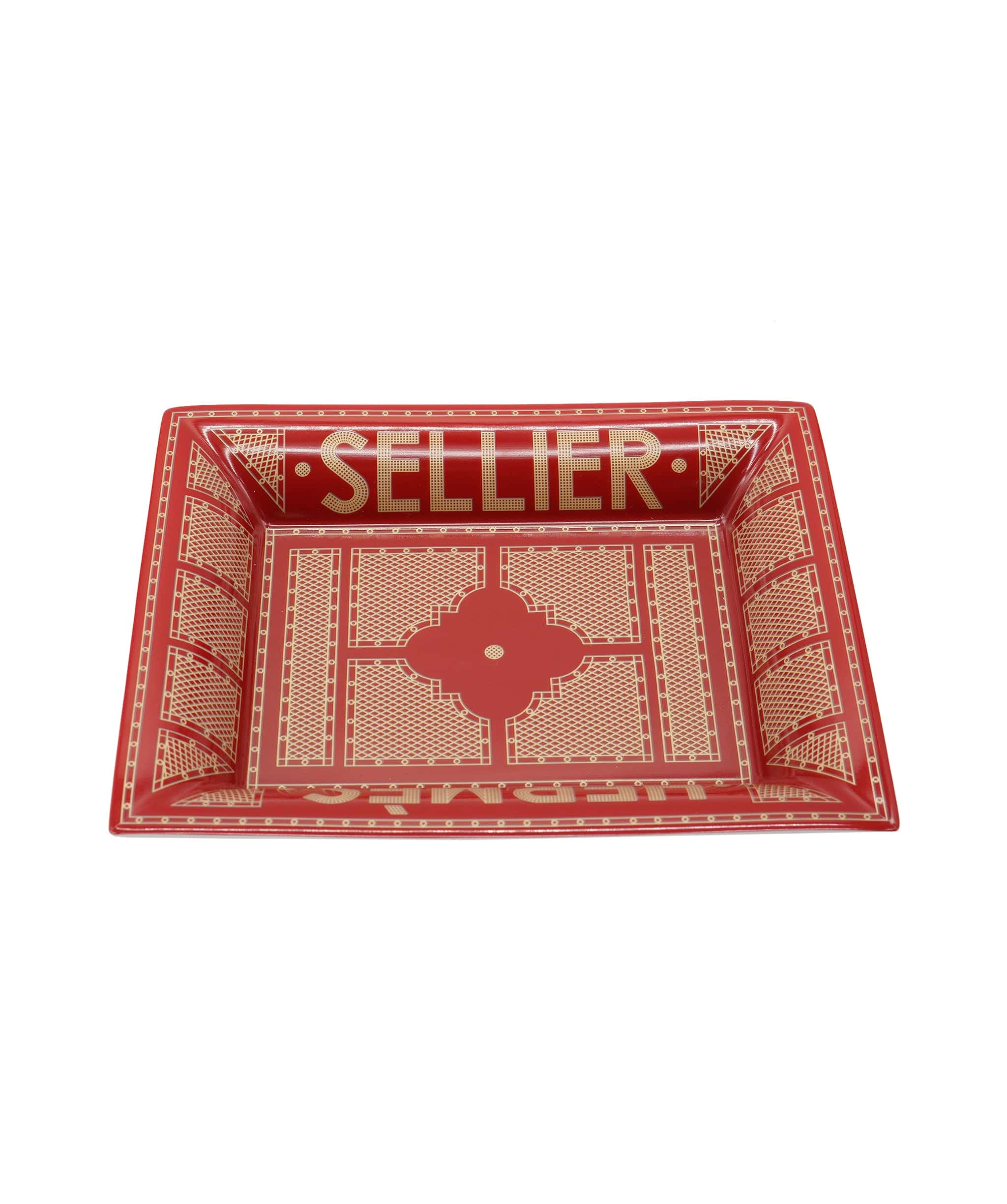 Hermès Hermès Sellier Rouge Change Tray 11552 DBXM0068