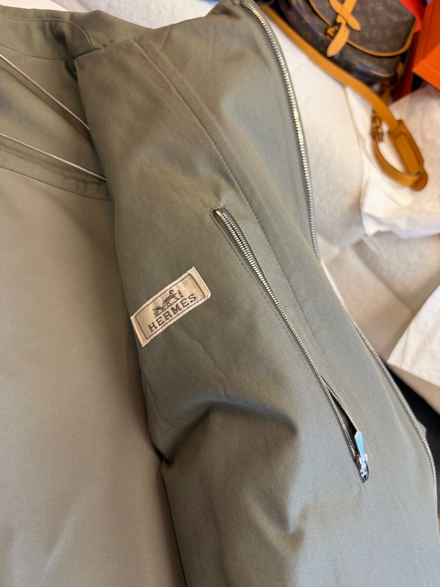 HERMES IT50 - Hermès Straight Cut Zipped Cotton Jacket