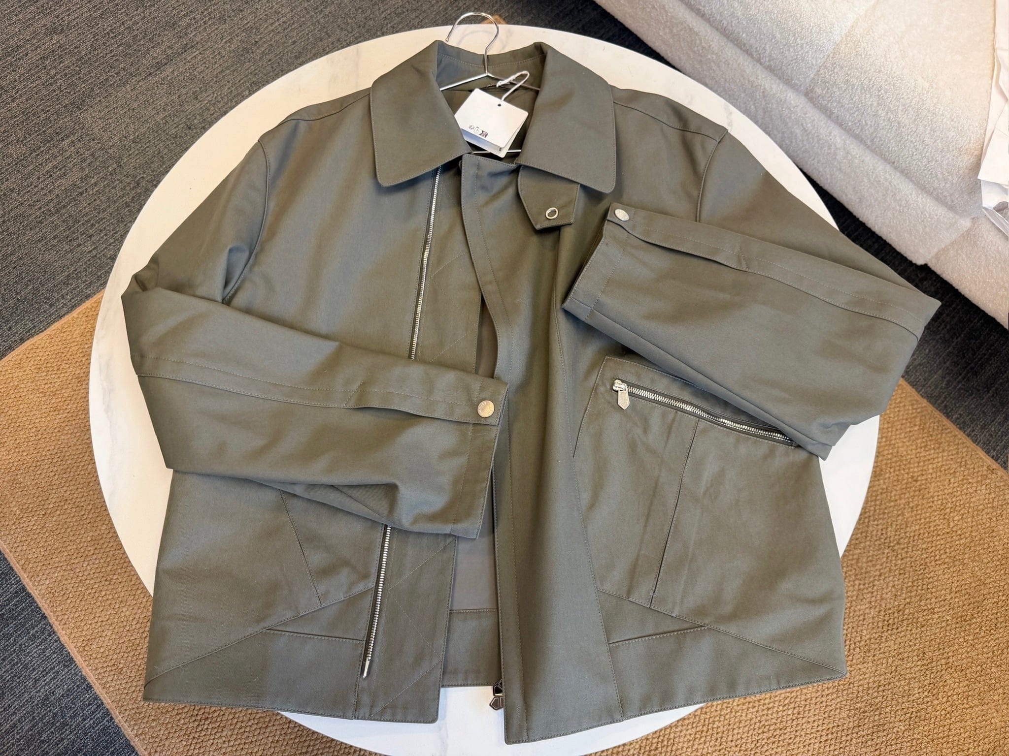HERMES IT50 - Hermès Straight Cut Zipped Cotton Jacket
