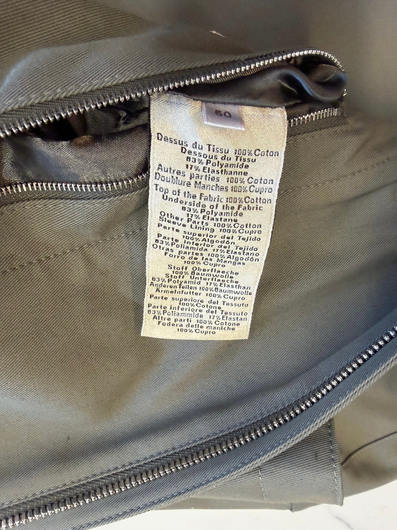 HERMES IT50 - Hermès Straight Cut Zipped Cotton Jacket