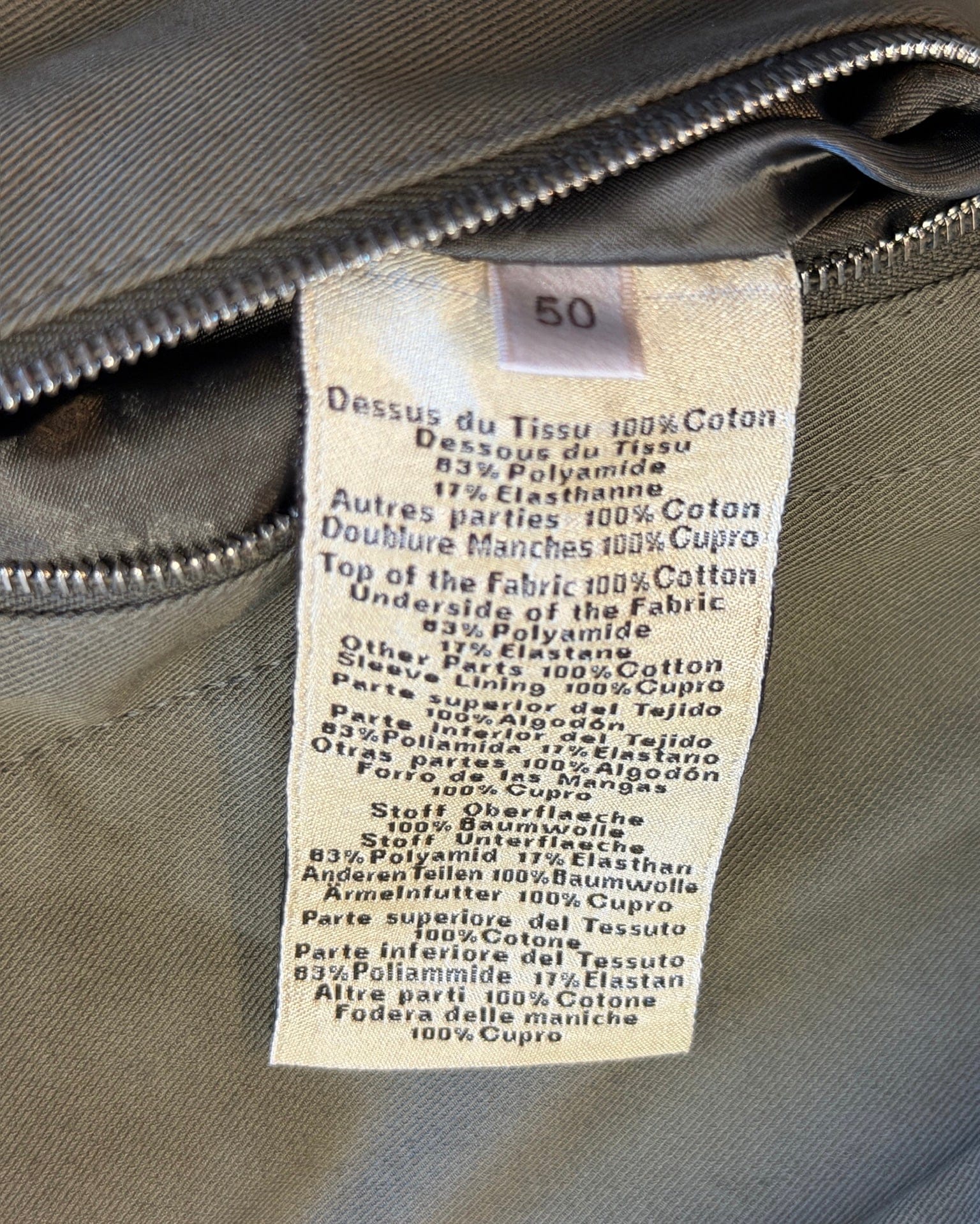 HERMES IT50 - Hermès Straight Cut Zipped Cotton Jacket
