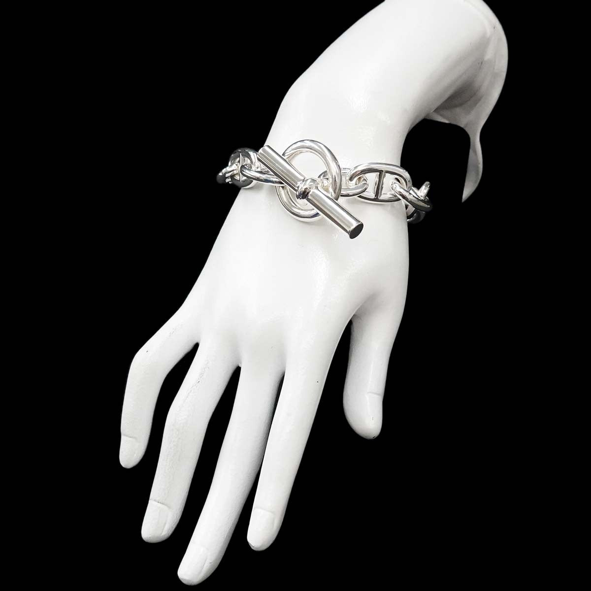 HERMES HERMES Chaine dancre TGM Bracelet Silver 925 90295061