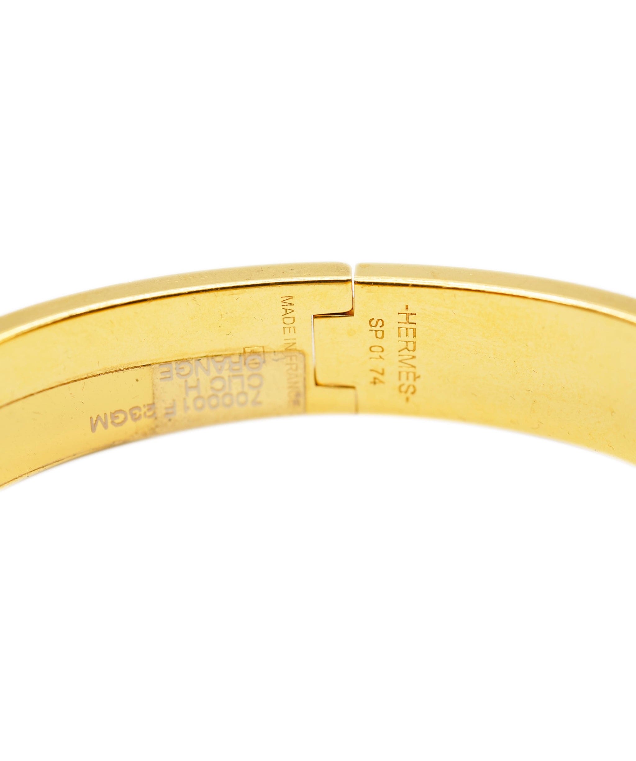 Hermès Gold Plated Hermès Clic H Orange Fruité Bracelet ABC0452