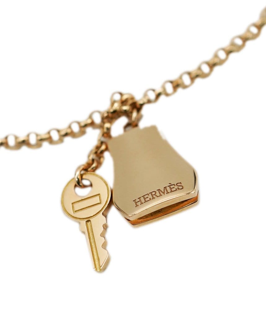 Hermès Hermes Clochette rose gold necklace - AJC0835