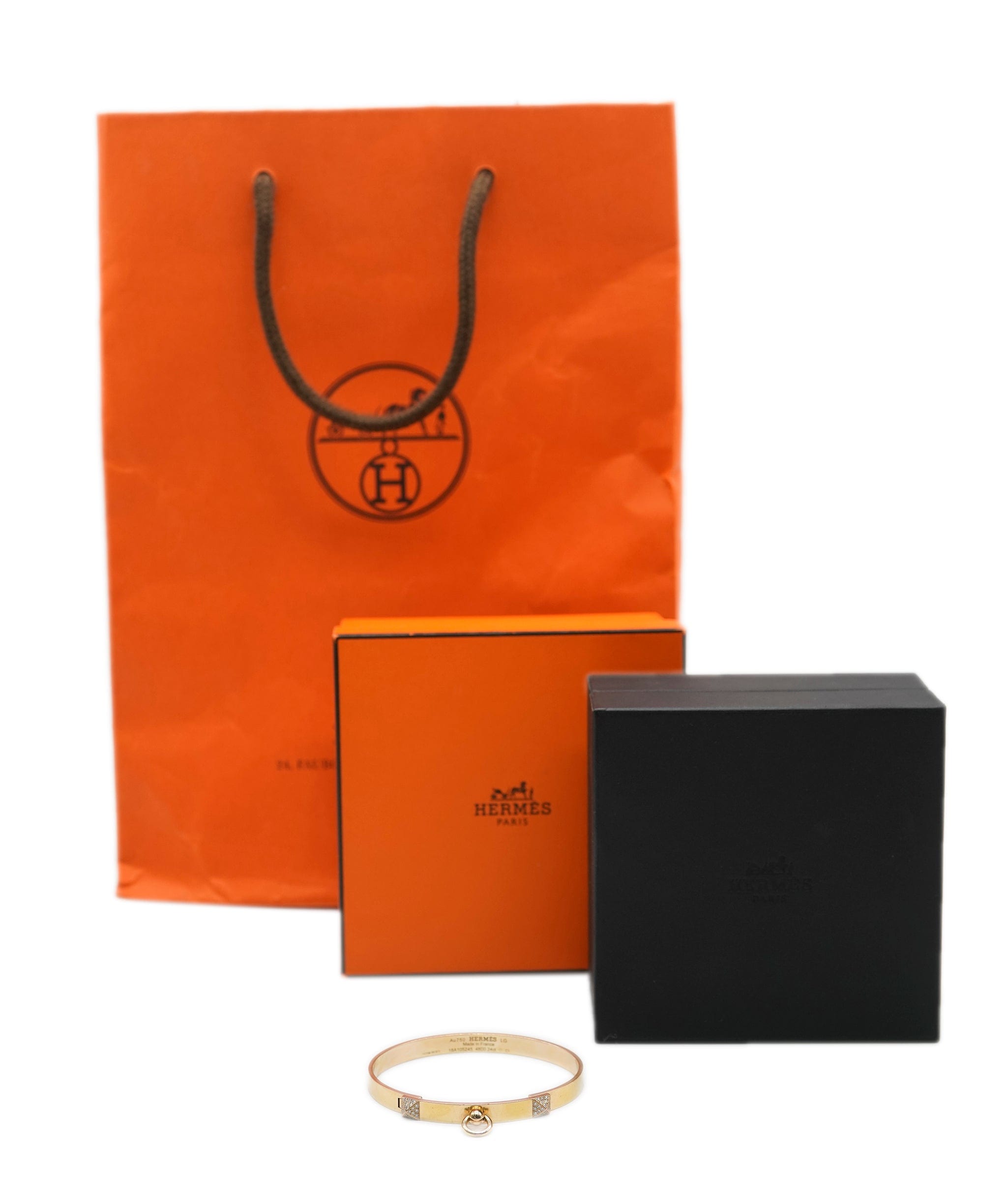 Hermès Hermès Collier De Chien 18K Rose Gold and diamond Bracelet, Small Model ABC0539