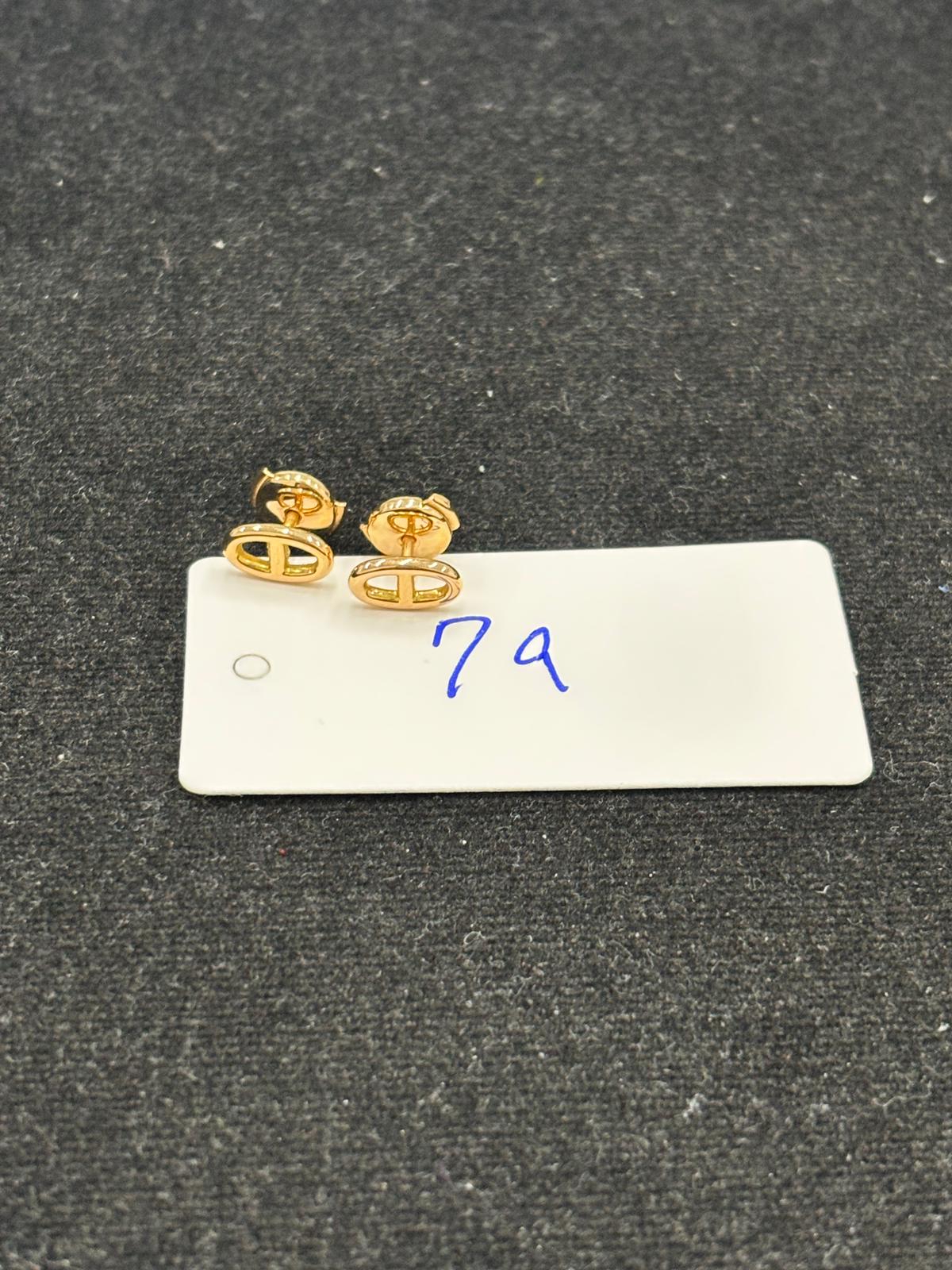HERMES HERMES Farandole Earrings 19G212589 BK7a