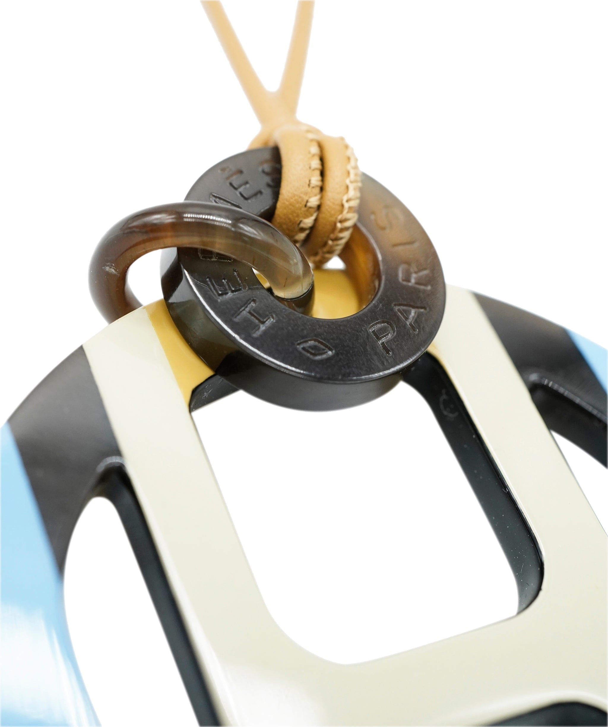 Hermès Hermes H Blue and Cream Necklace  ALC2263