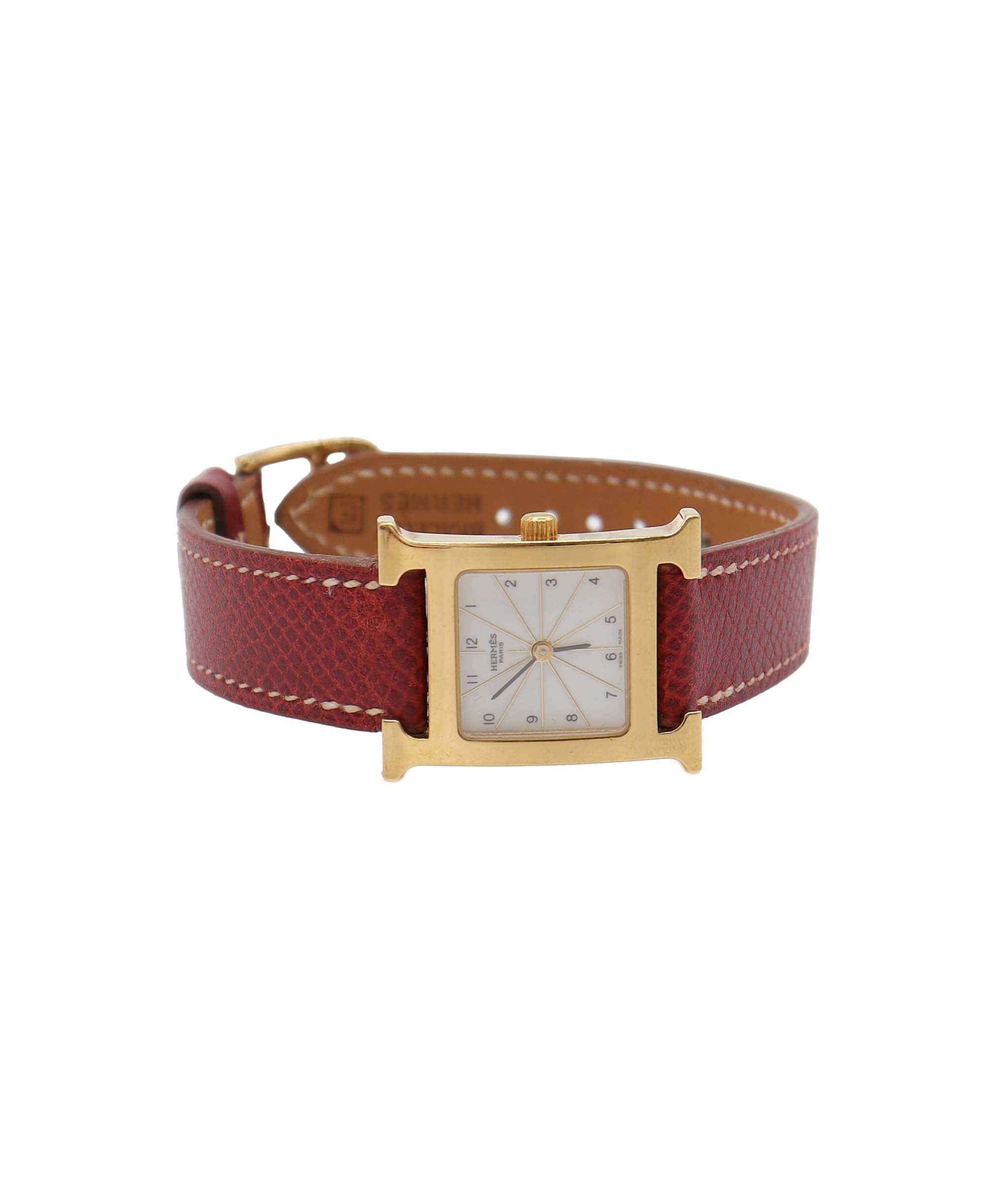 Hermès HERMES H Watch HH1 201 Ladies Watch White Red Quartz Watch H Watch Hermes DXBS4022