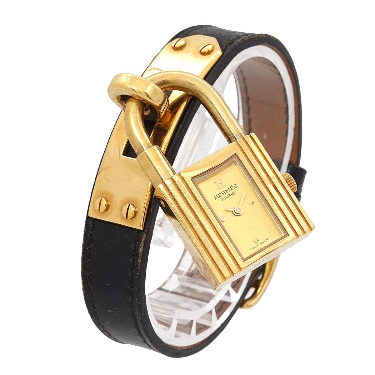 HERMES HERMES Kelly Watches Quartz Gold Dial Vintage Cadena Ladies Watch 90317087