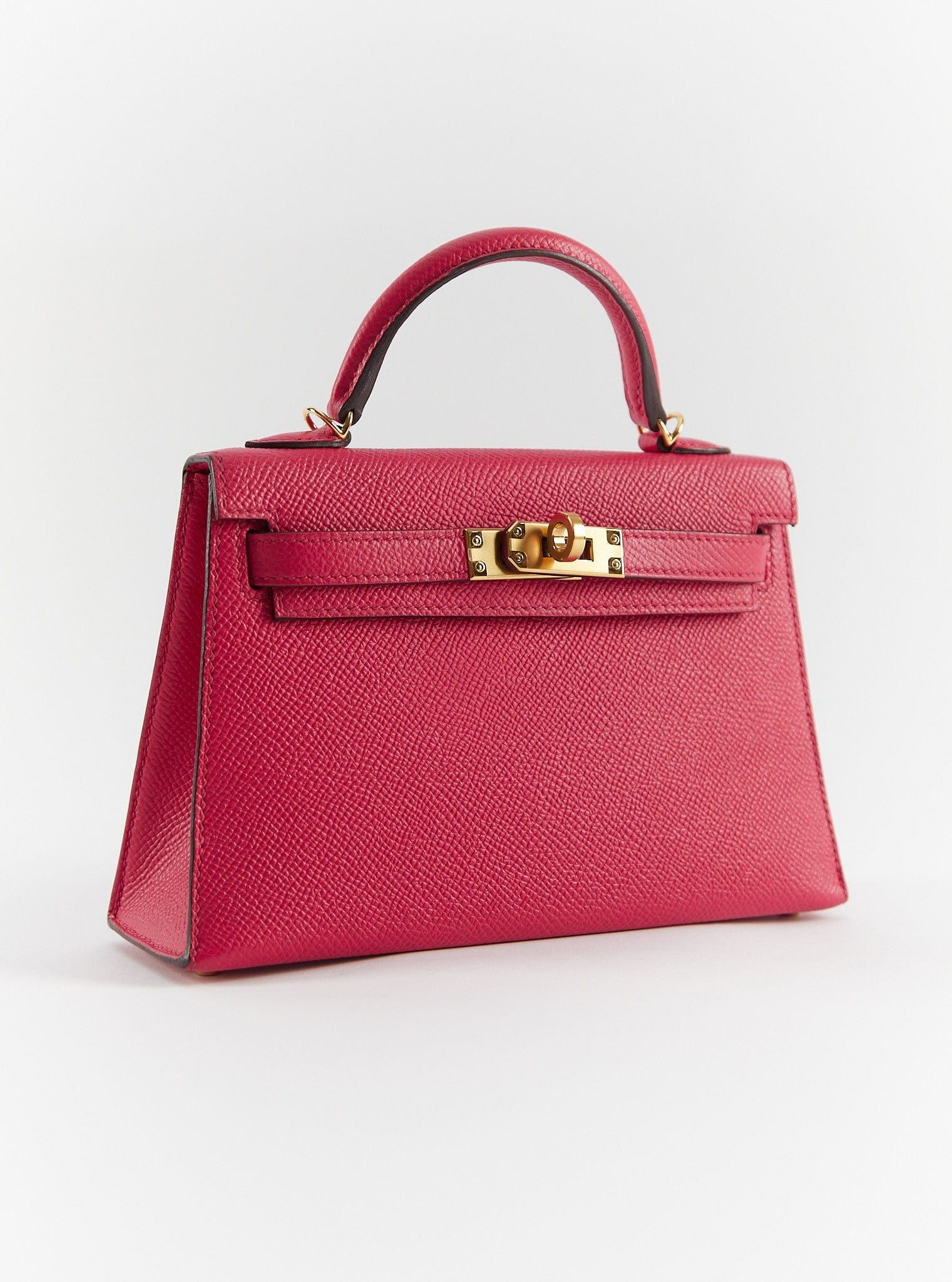 Hermès PRELOVED HERMÈS MINI KELLY II 20CM ROSE EXTREME Epsom Leather with Gold Hardware