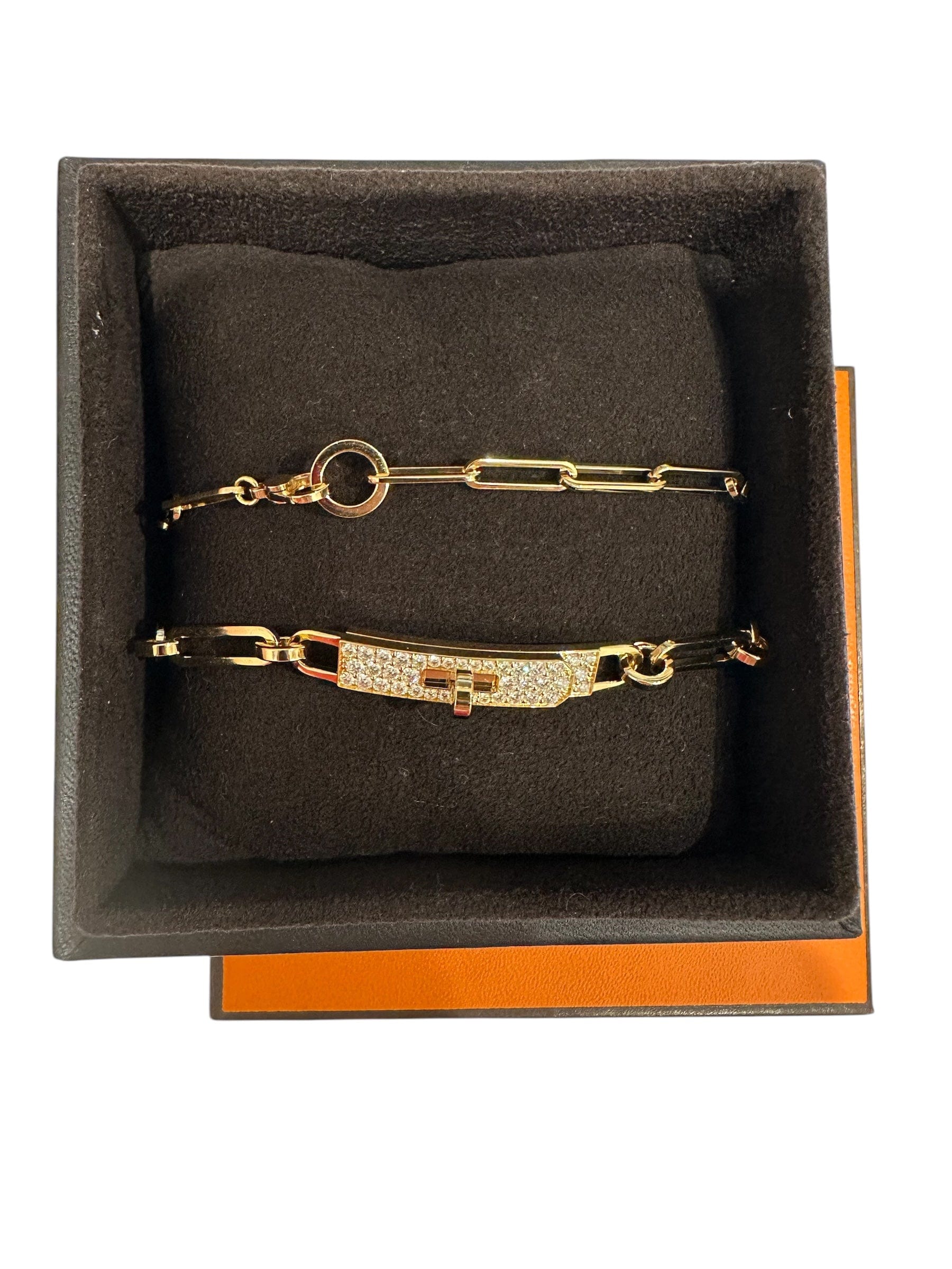 Hermes Hermes Kelly Chaine Diamond Yellow Gold Choker