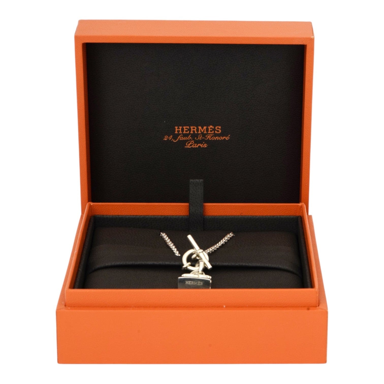 Hermes Hermes Silver Amulettes Kelly Necklace