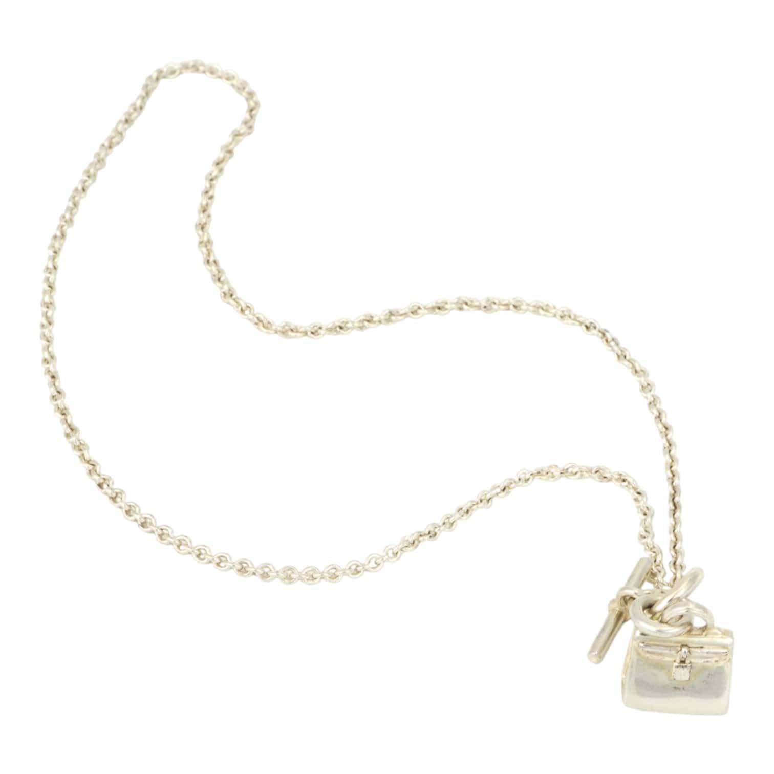 Hermes Hermes Silver Amulettes Kelly Necklace