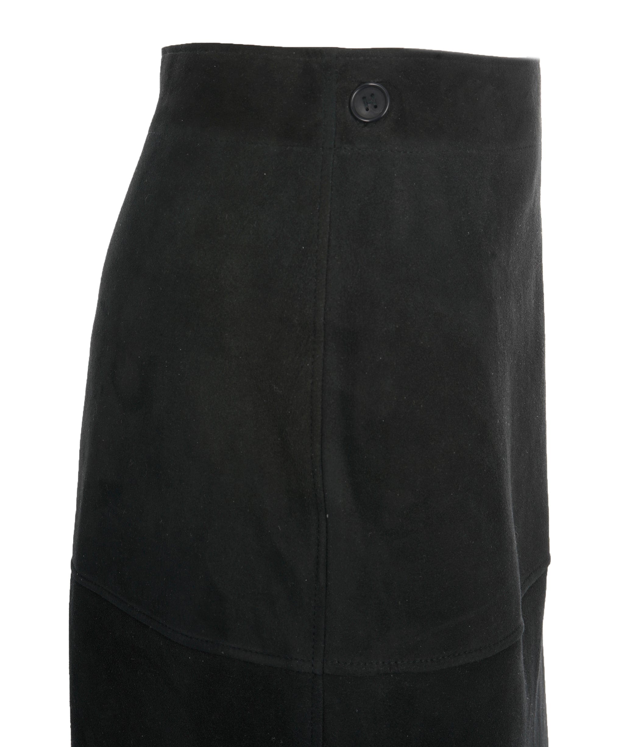 Hermès Hermes Black Suede Lambskin Mid Skirt  F40 AVC1955