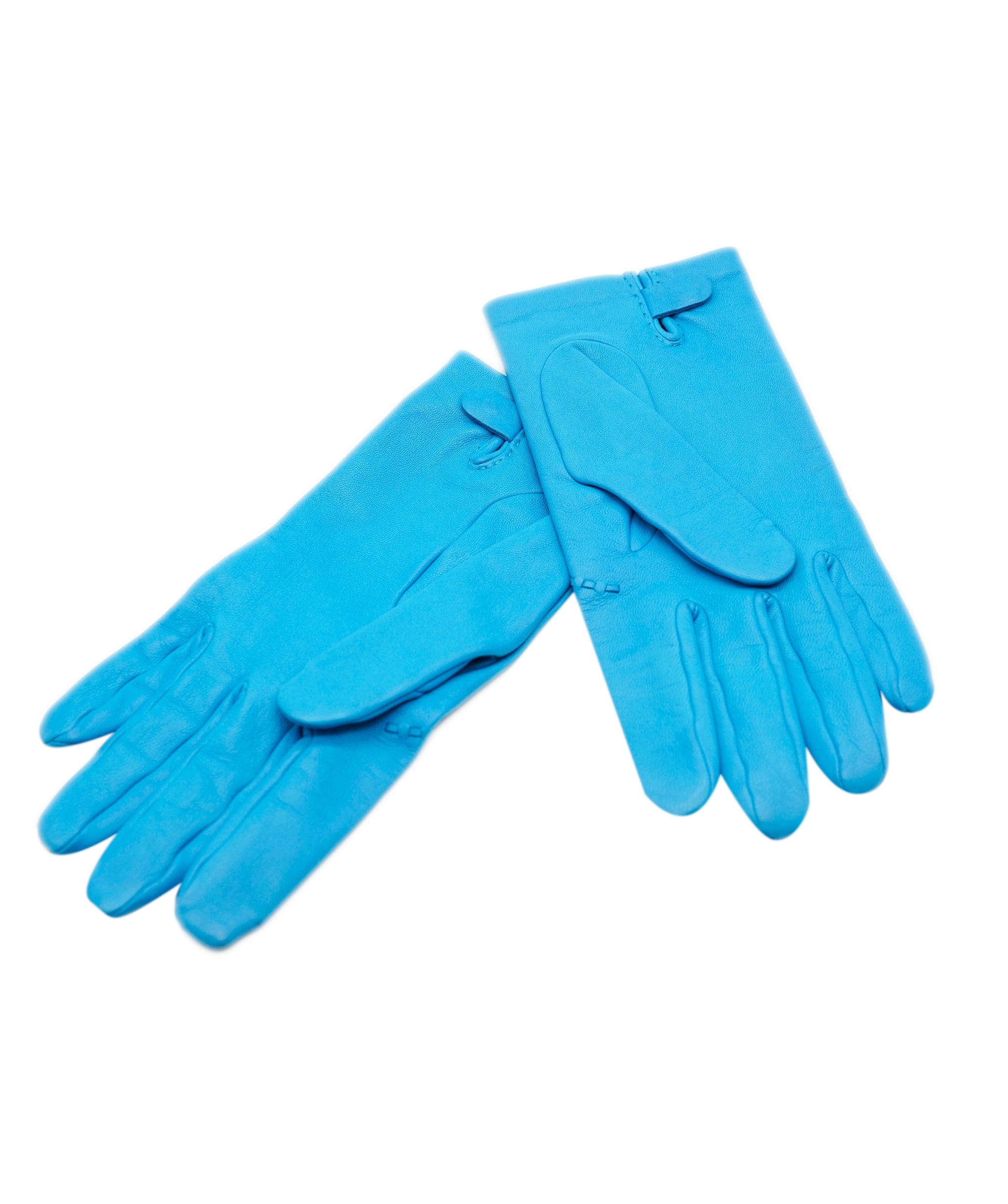 Hermès Hermes blue gloves ALC1229
