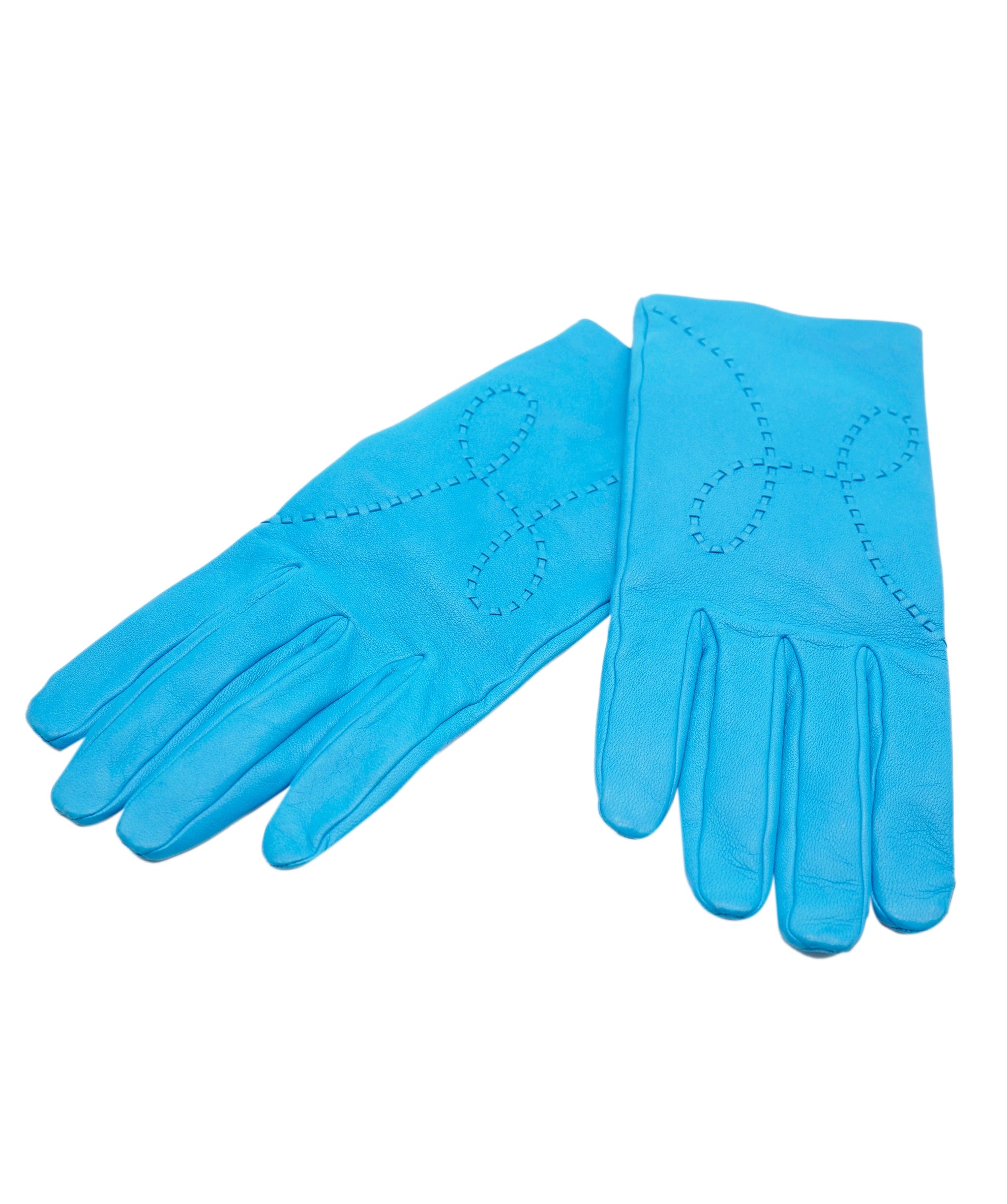 Hermès Hermes blue gloves ALC1229