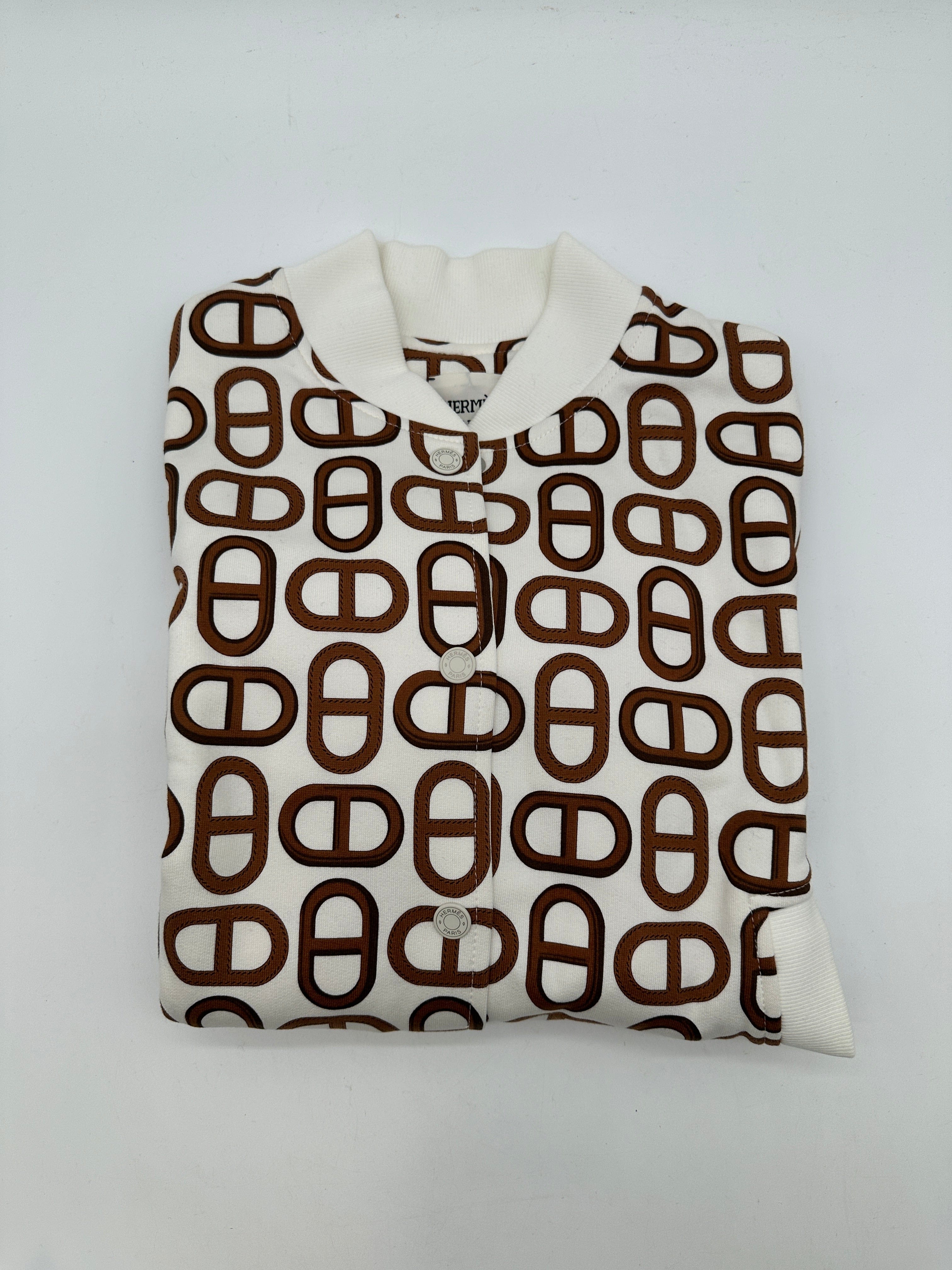 Hermès Hermès "Chaine d'Ancre" varsity jacket, size 36 PCA634