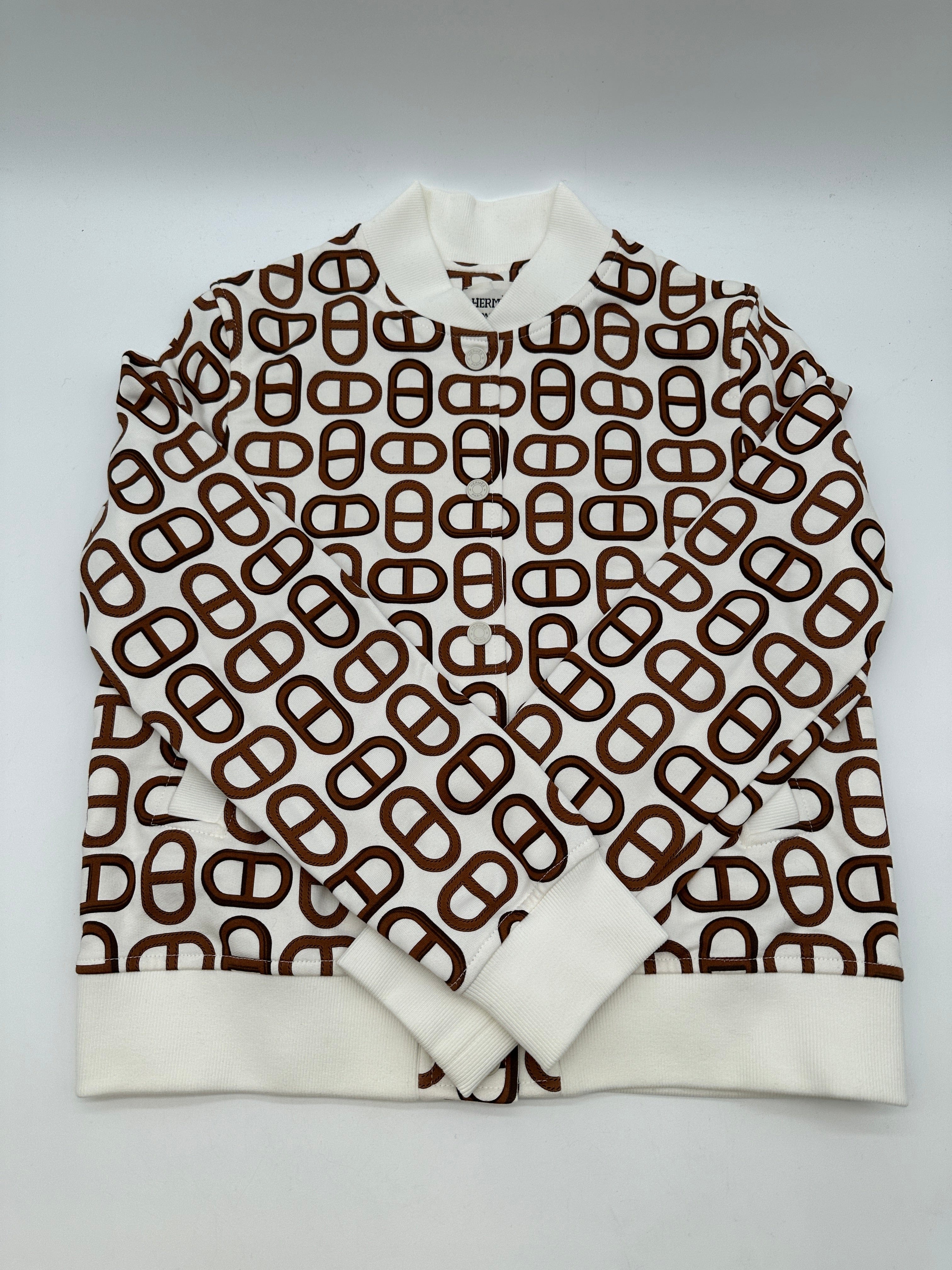 Hermès Hermès "Chaine d'Ancre" varsity jacket, size 36 PCA634