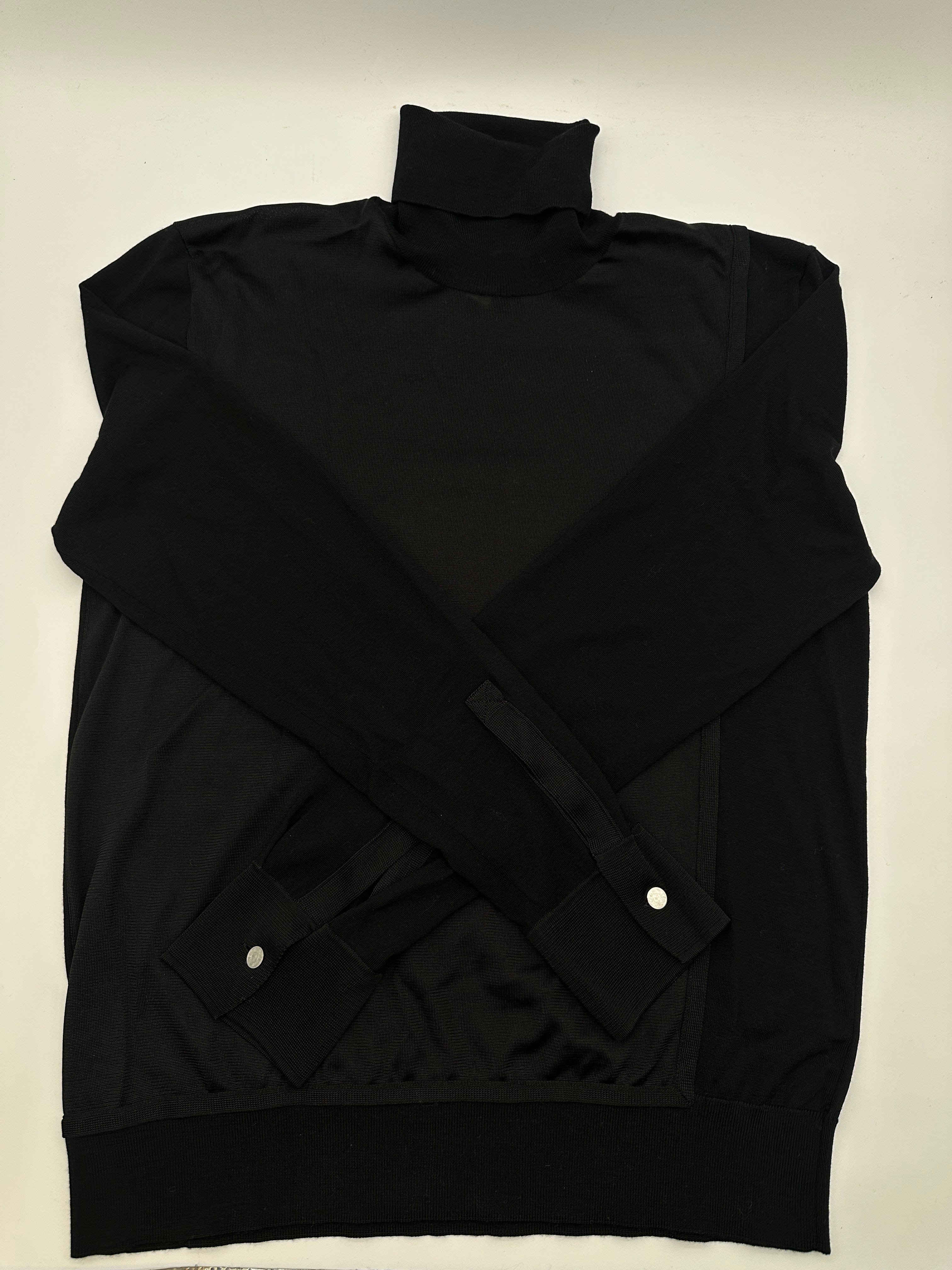 Hermès Hermès "Decadre laine & soie" turtleneck sweater Noir size SM PCA849