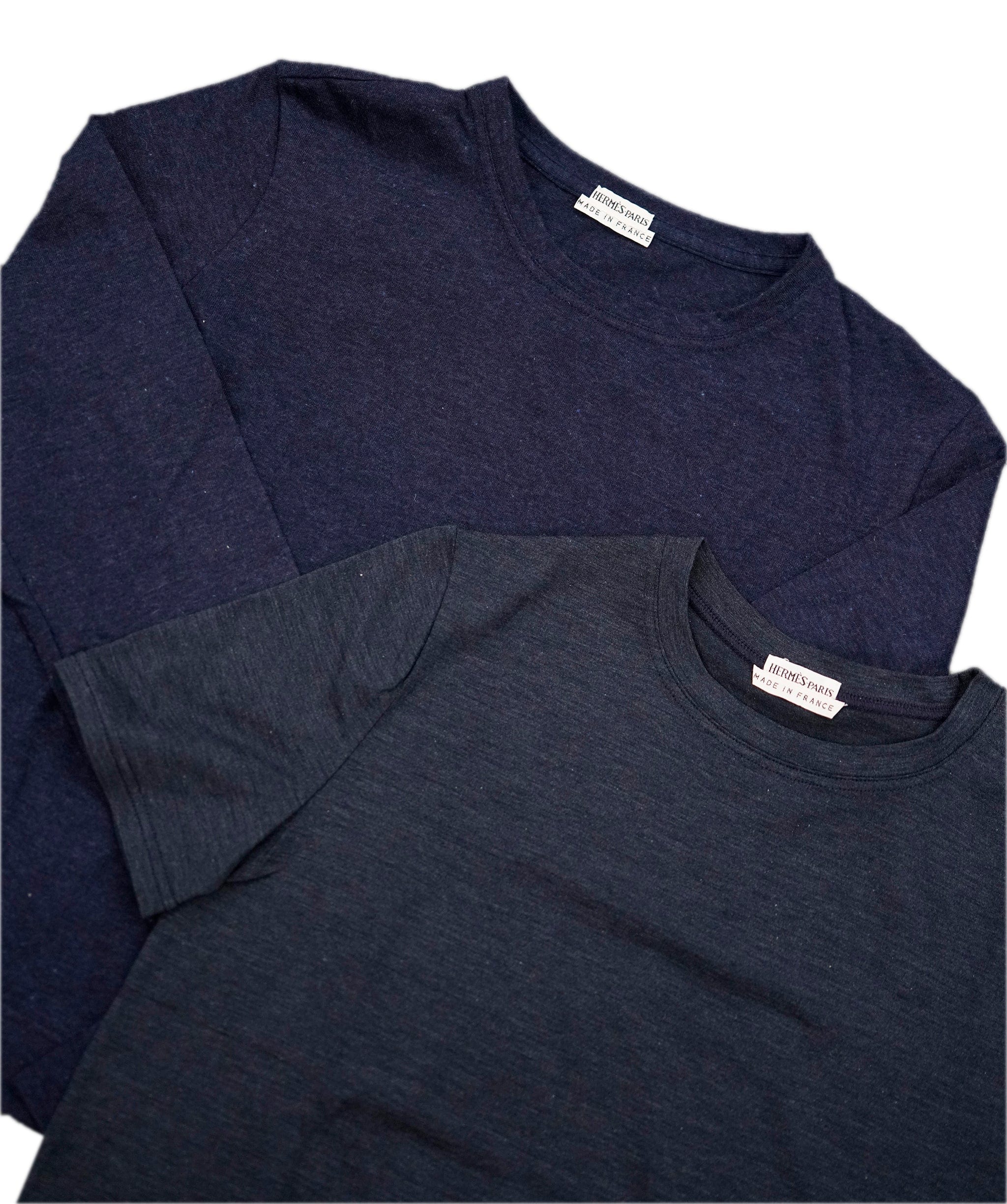 Hermès Hermes navy short sleeve & long sleeve t shirts - AJC0906